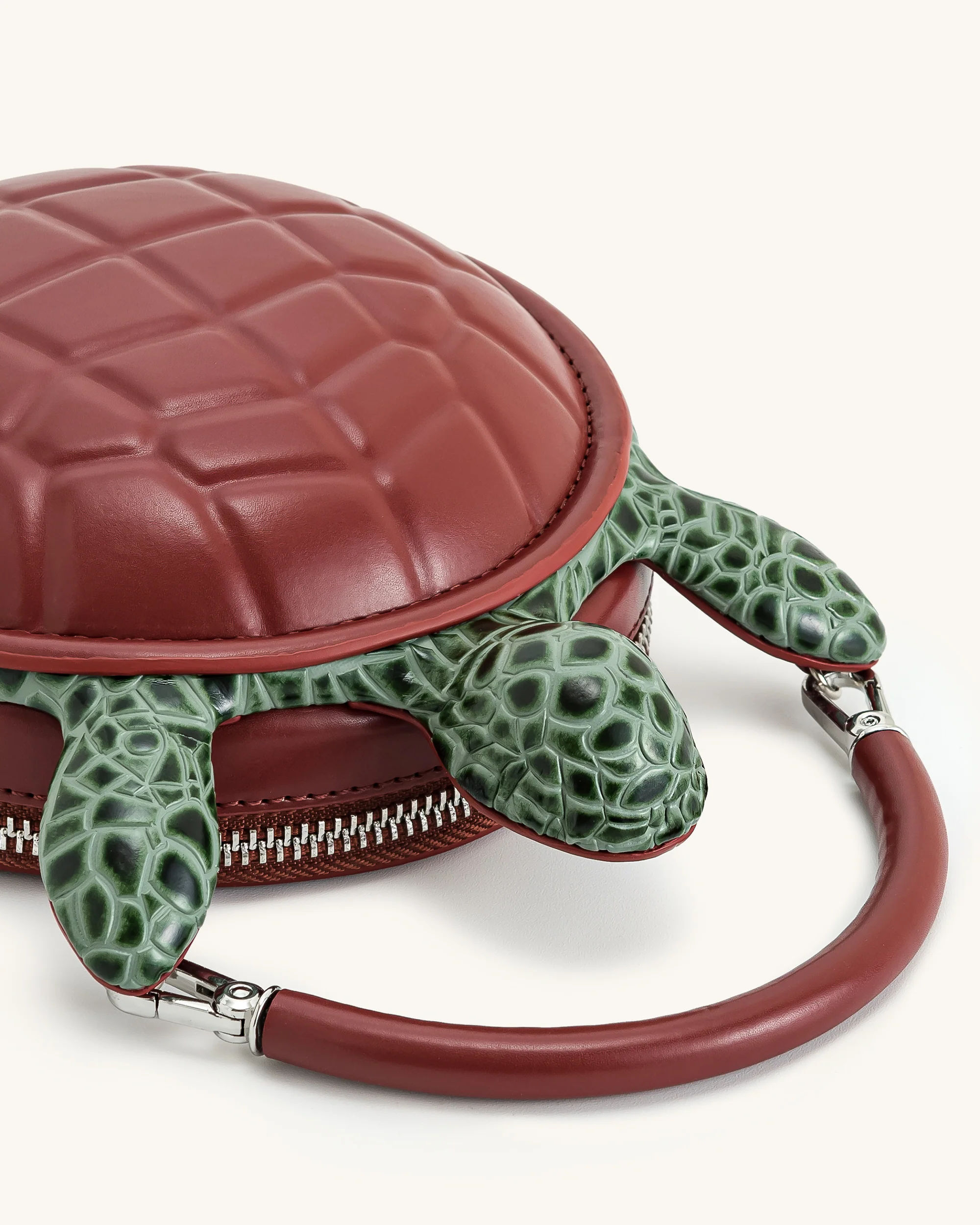 Ava Turtle Shape Handbag - Brown - Image 4