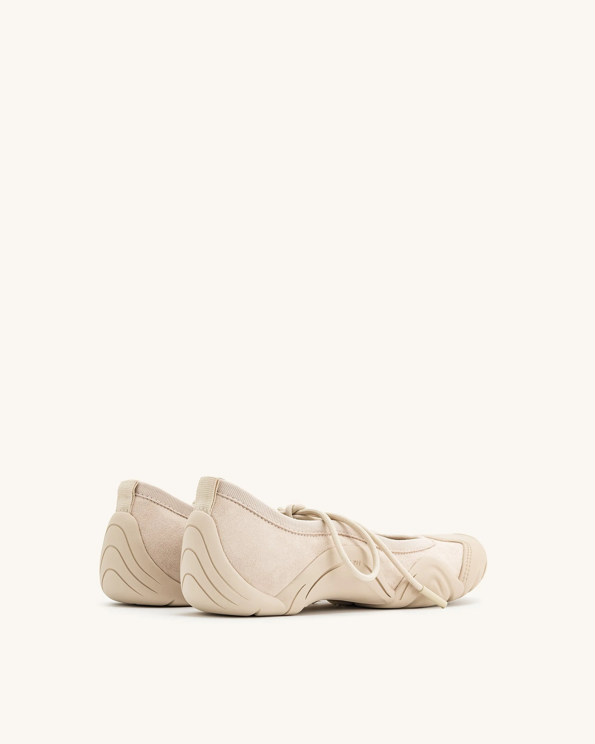 Caitlin Lace-up Ballerina Sneakers  - Beige - Image 5