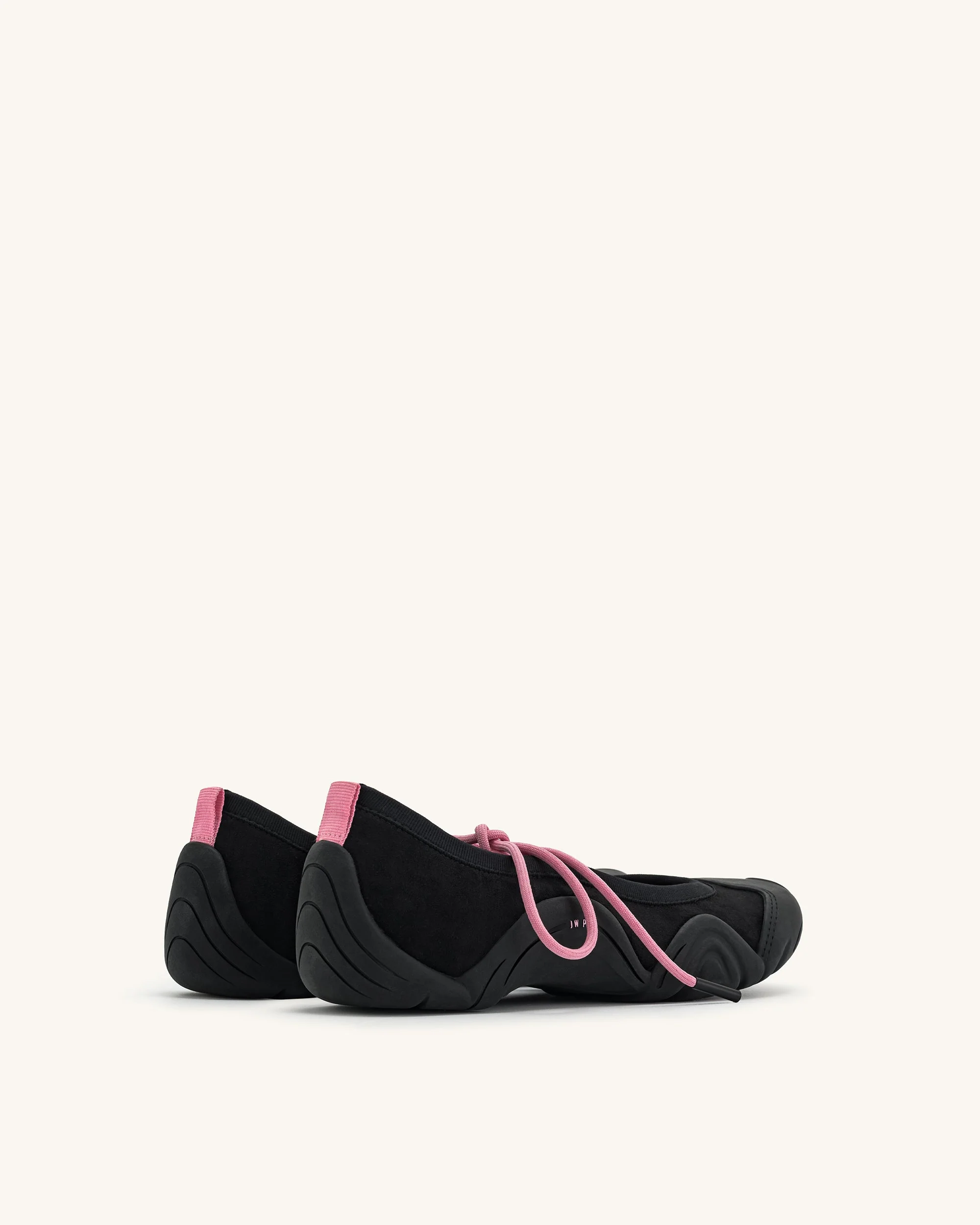 Caitlin Lace-up Ballerina Sneakers  - Black - Image 4