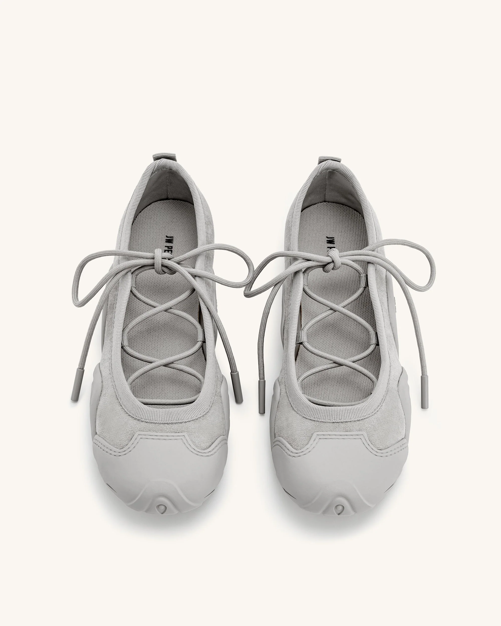 Caitlin Lace-up Ballerina Sneakers - Grey - Image 3