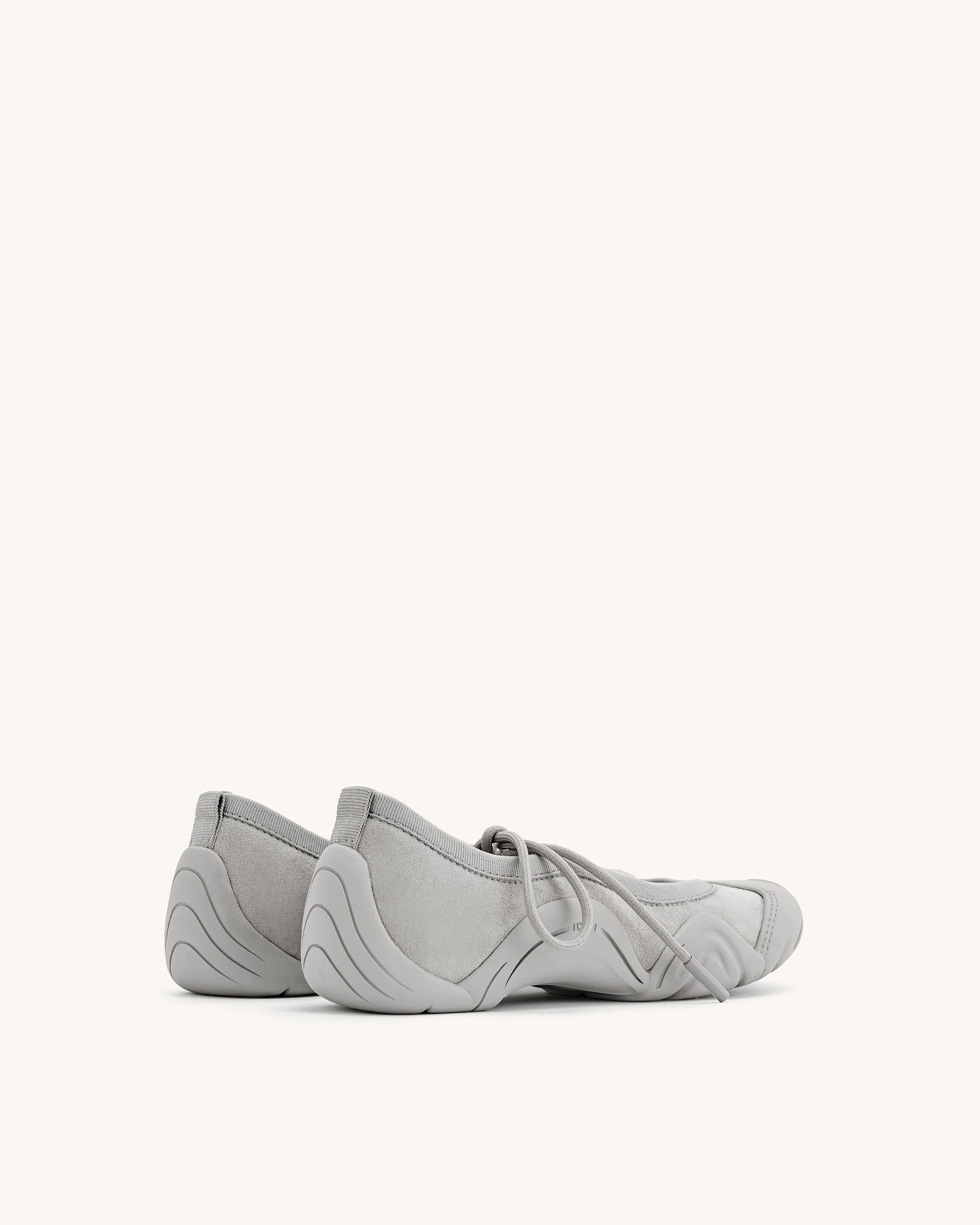Caitlin Lace-up Ballerina Sneakers - Grey - Image 4