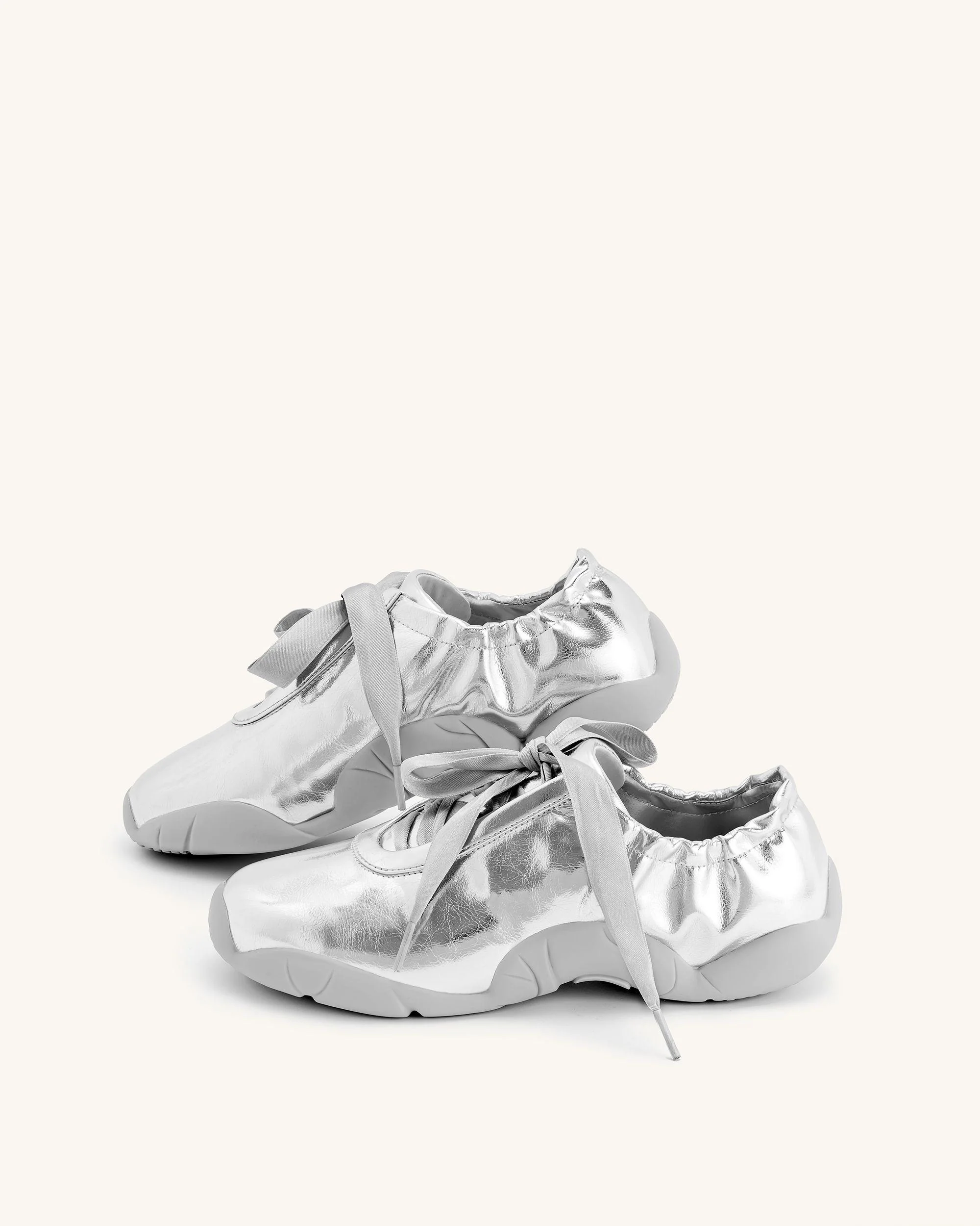 Flavia Ballerina Sneakers - Silver - Image 3