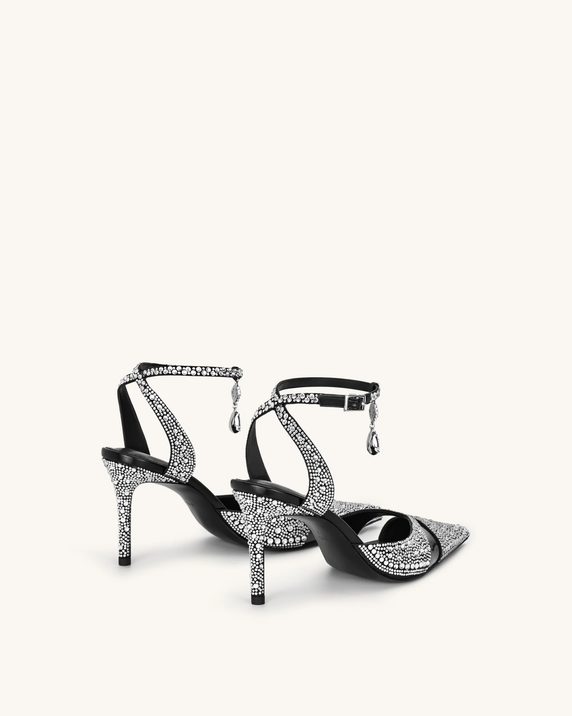 Haidi Artificial Crystal Pumps - Black - Image 4