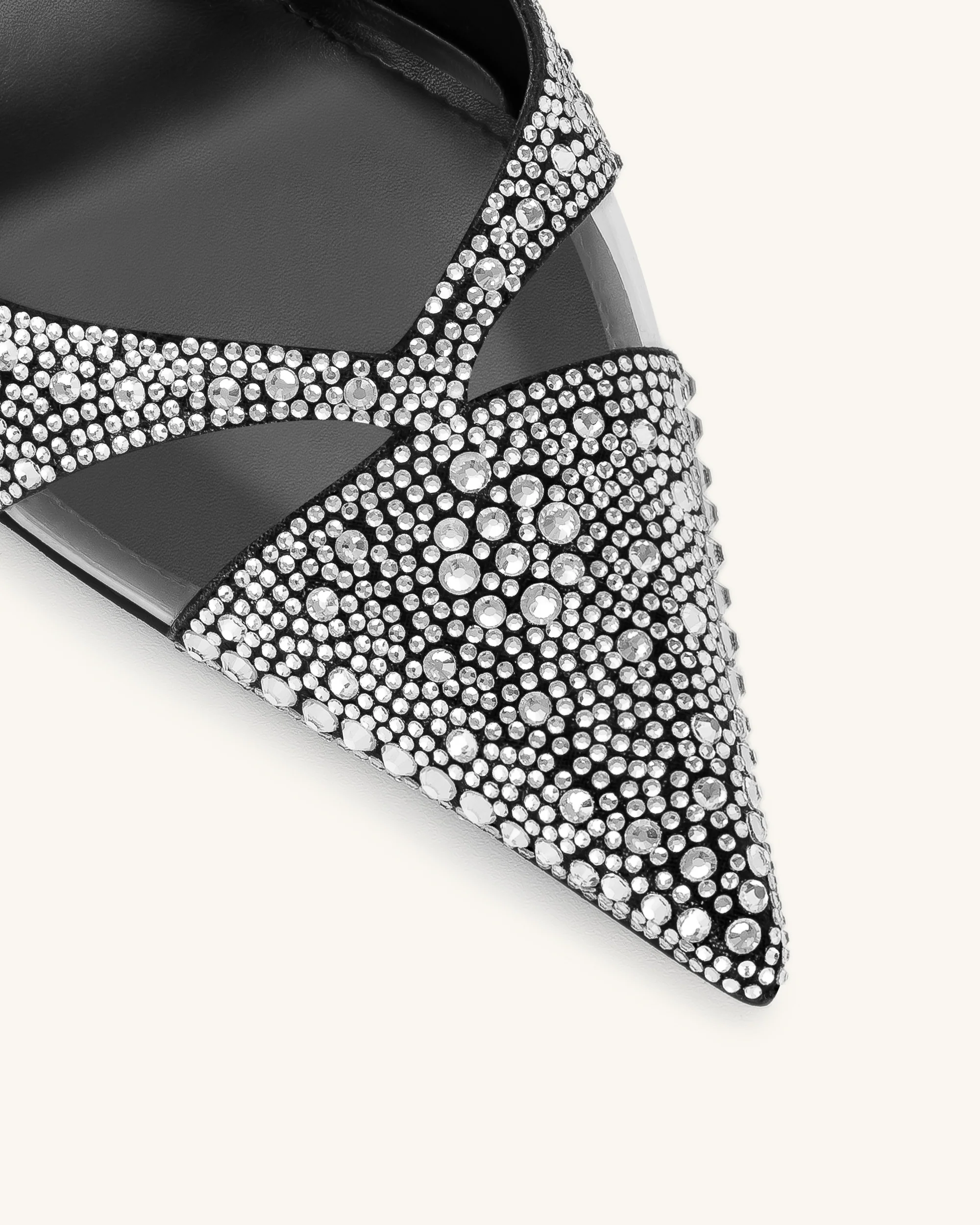 Haidi Artificial Crystal Pumps - Black - Image 5