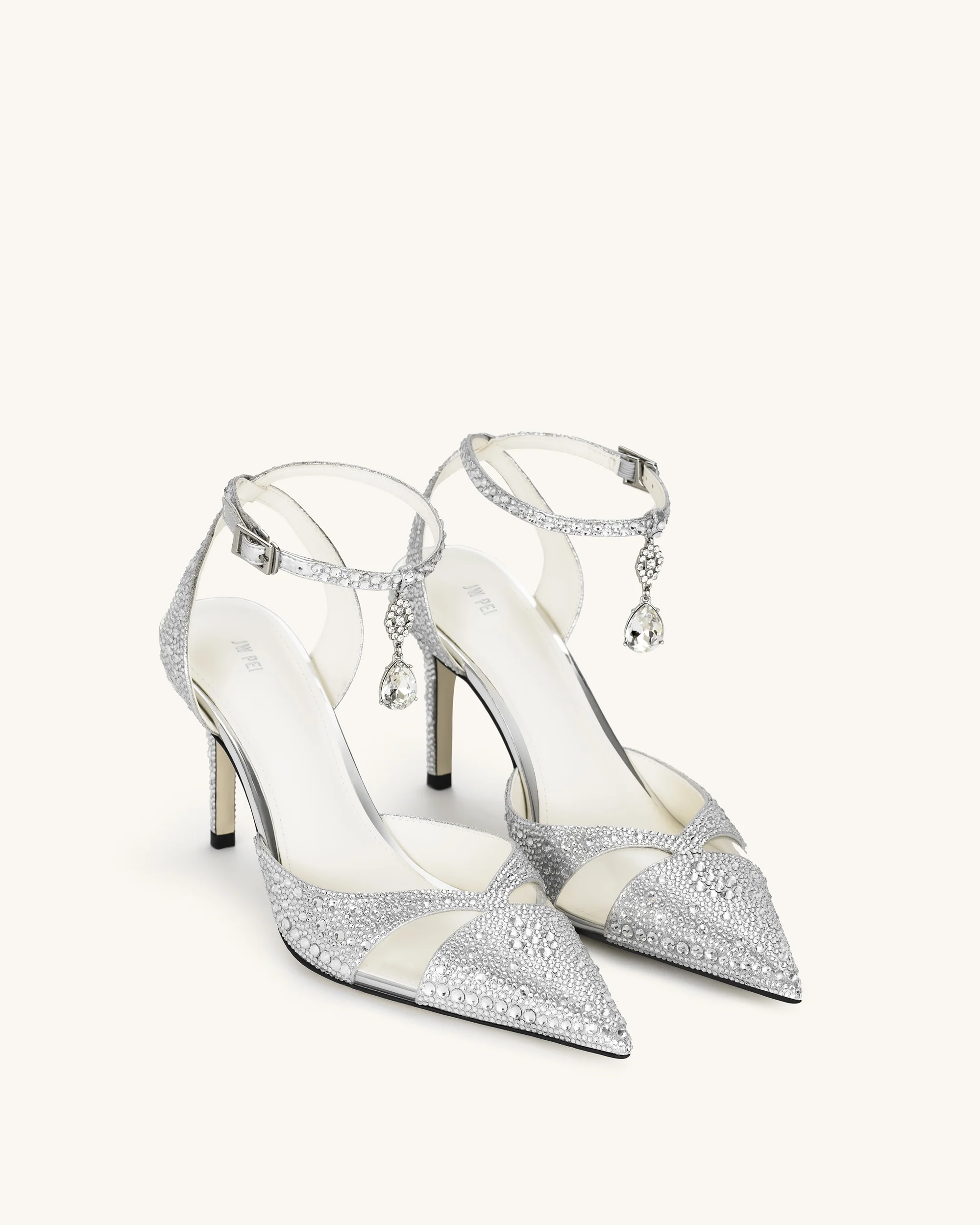 Haidi Artificial Crystal Pumps - Silver - Image 3