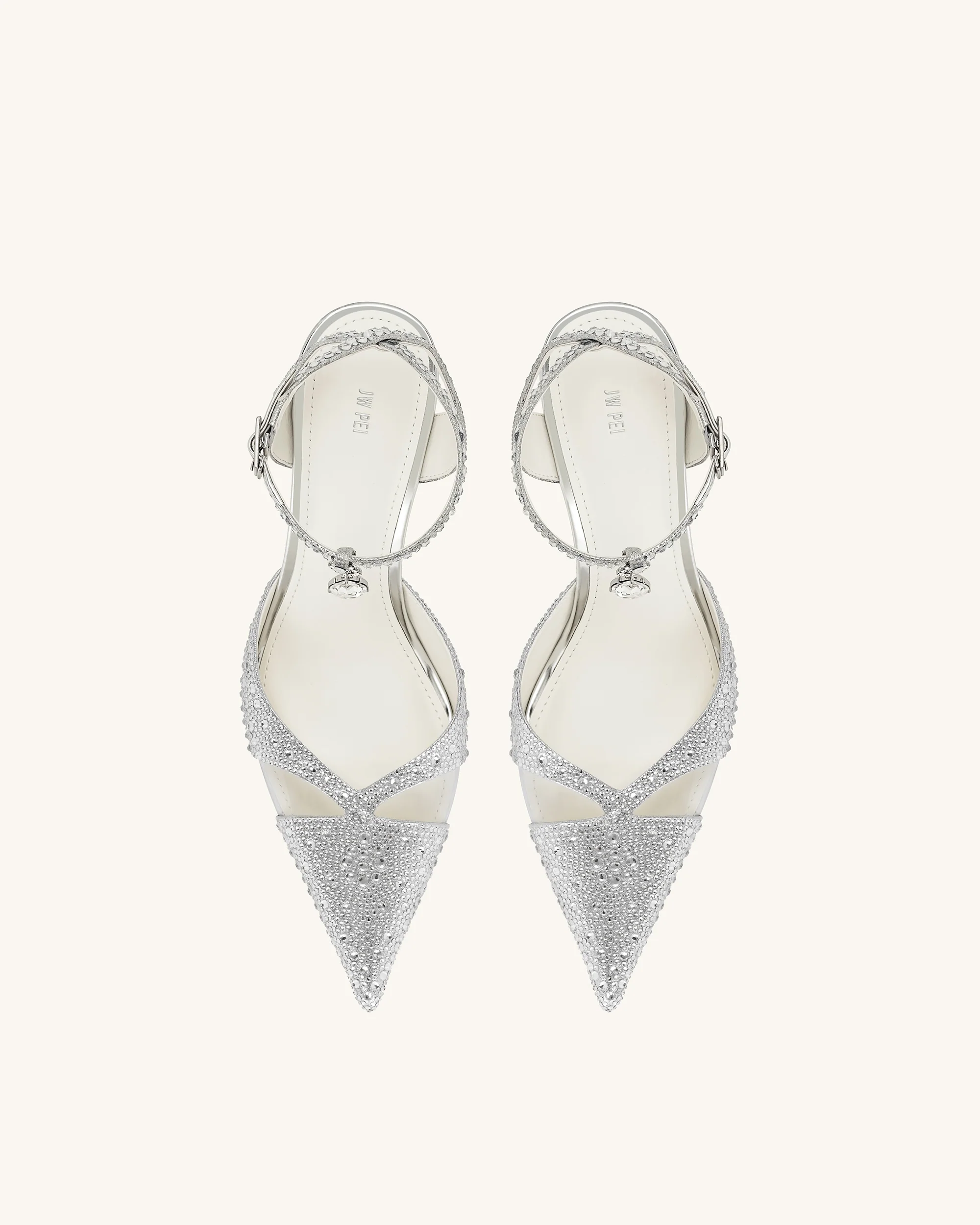 Haidi Artificial Crystal Pumps - Silver - Image 4