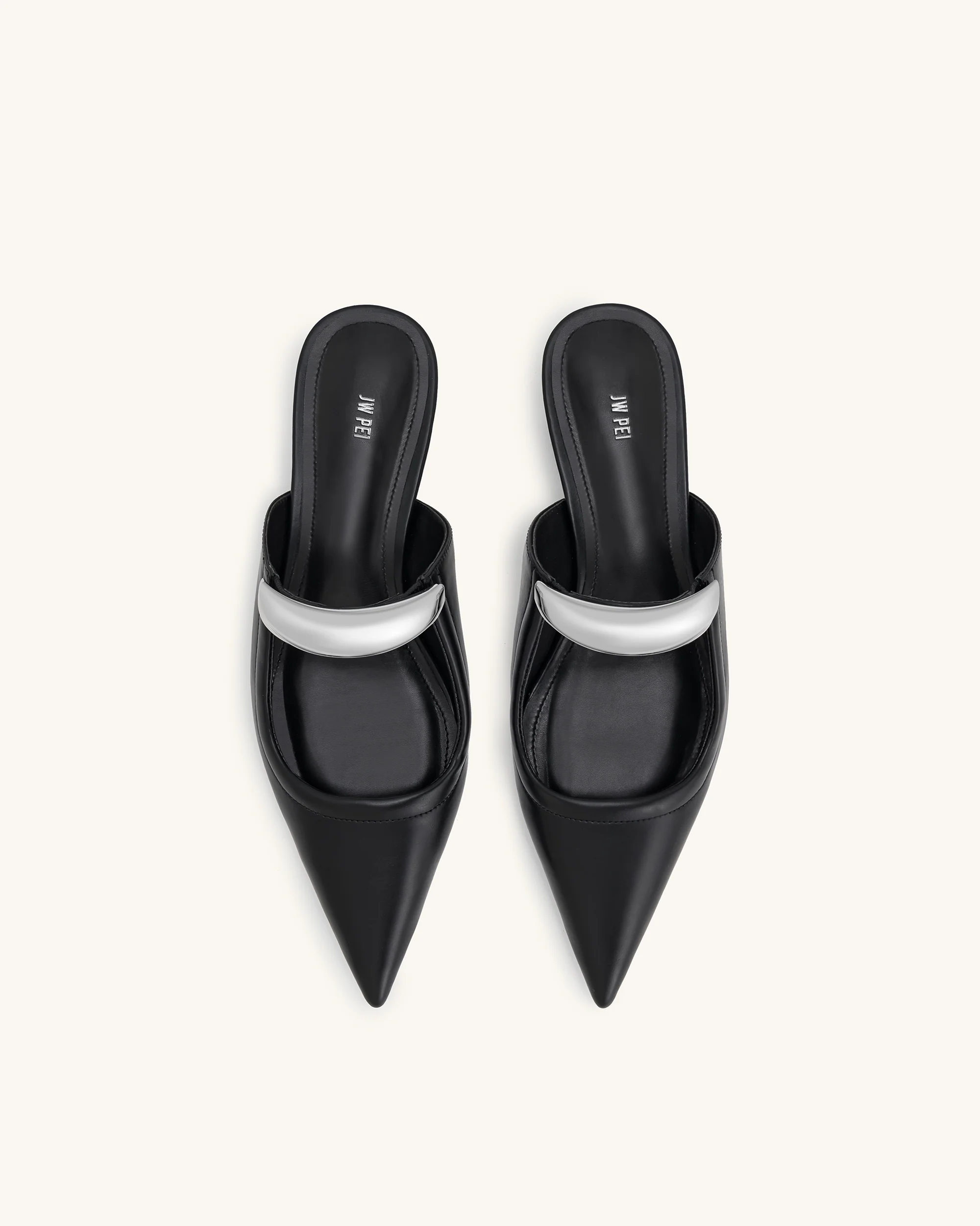 Helena Pierced Mules - Black - Image 4