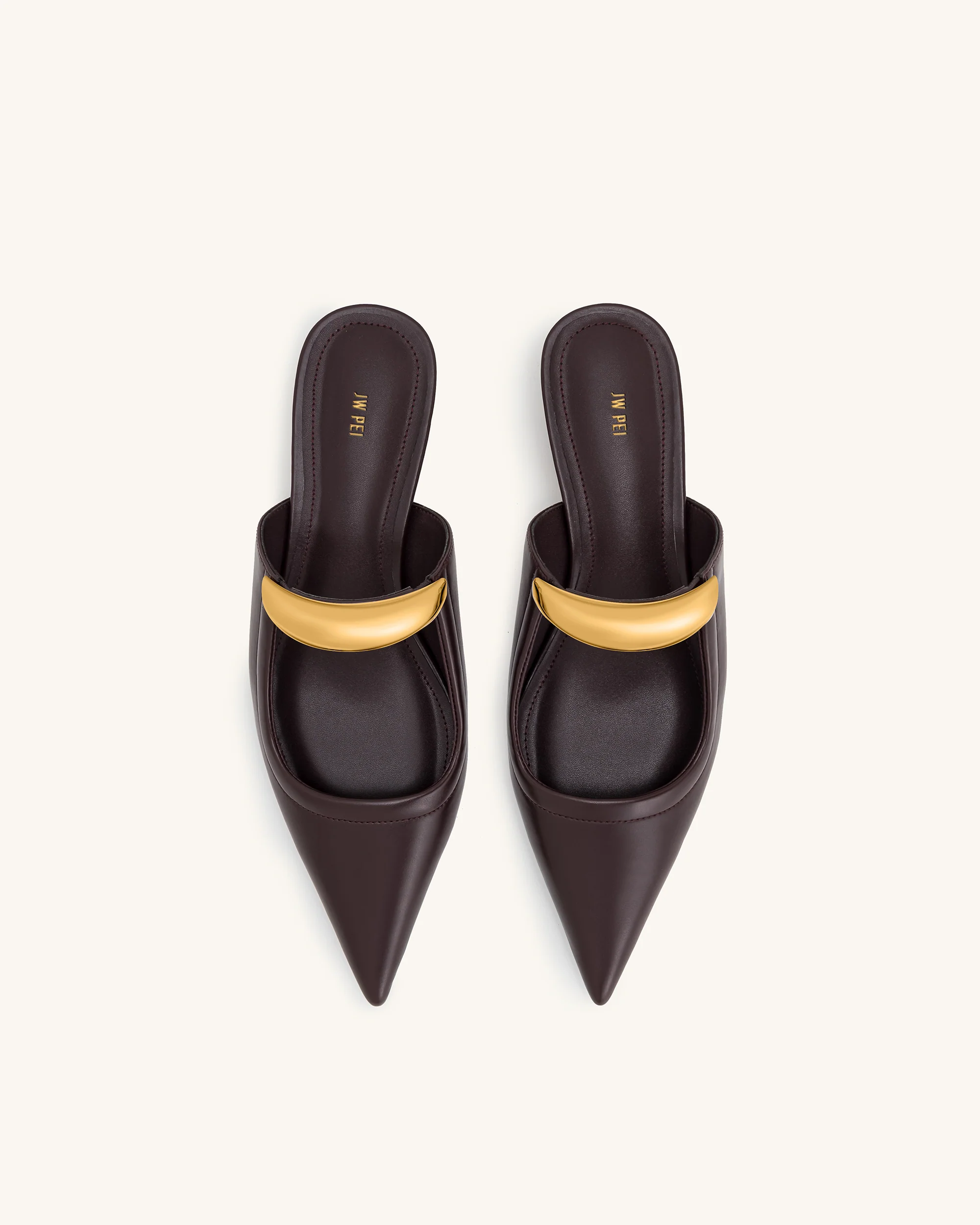 Helena  Pierced Mules- Claret Red - Image 3