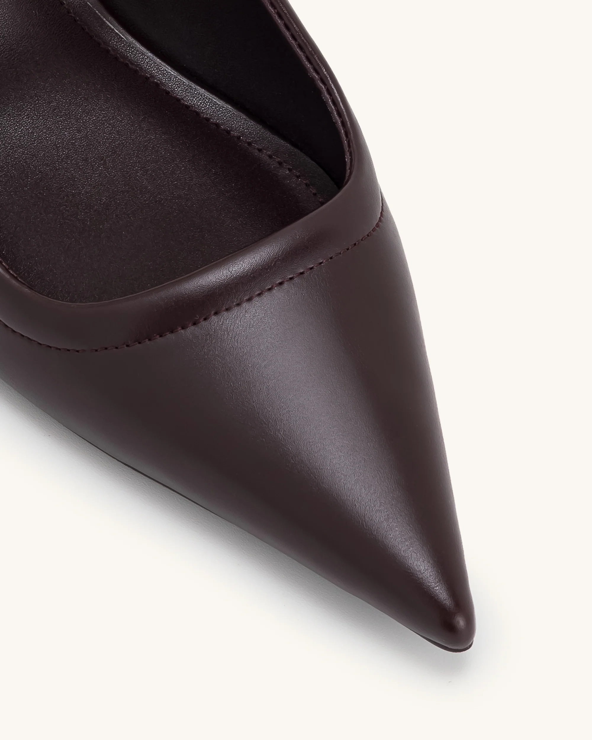 Helena  Pierced Mules- Claret Red - Image 5