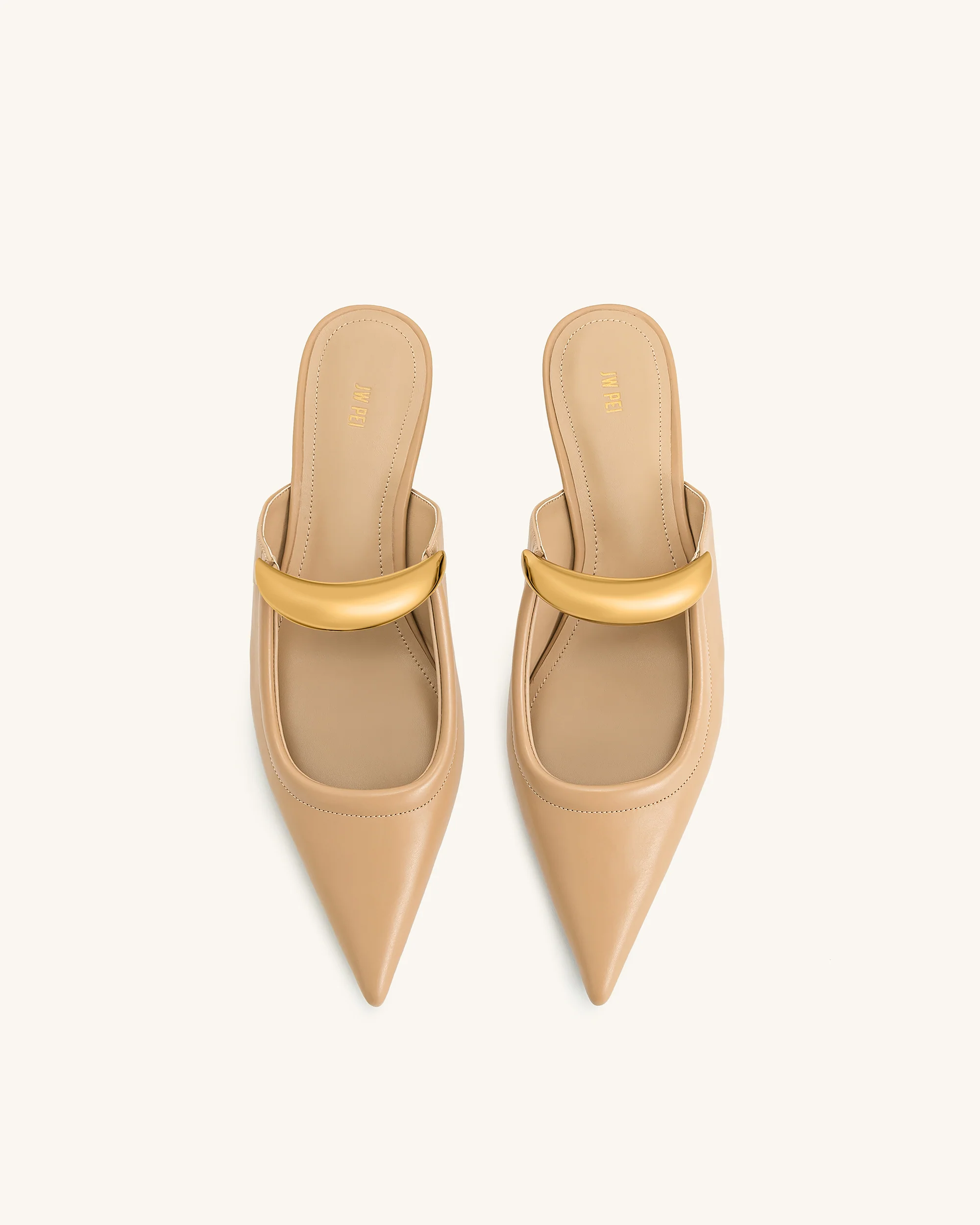 Helena Pierced Mules - Khaki - Image 5