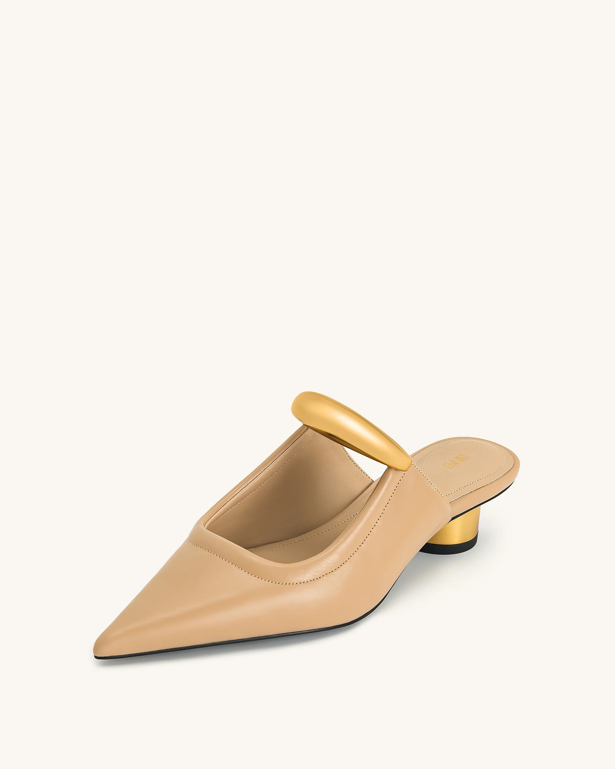 Helena Pierced Mules - Khaki - Image 8