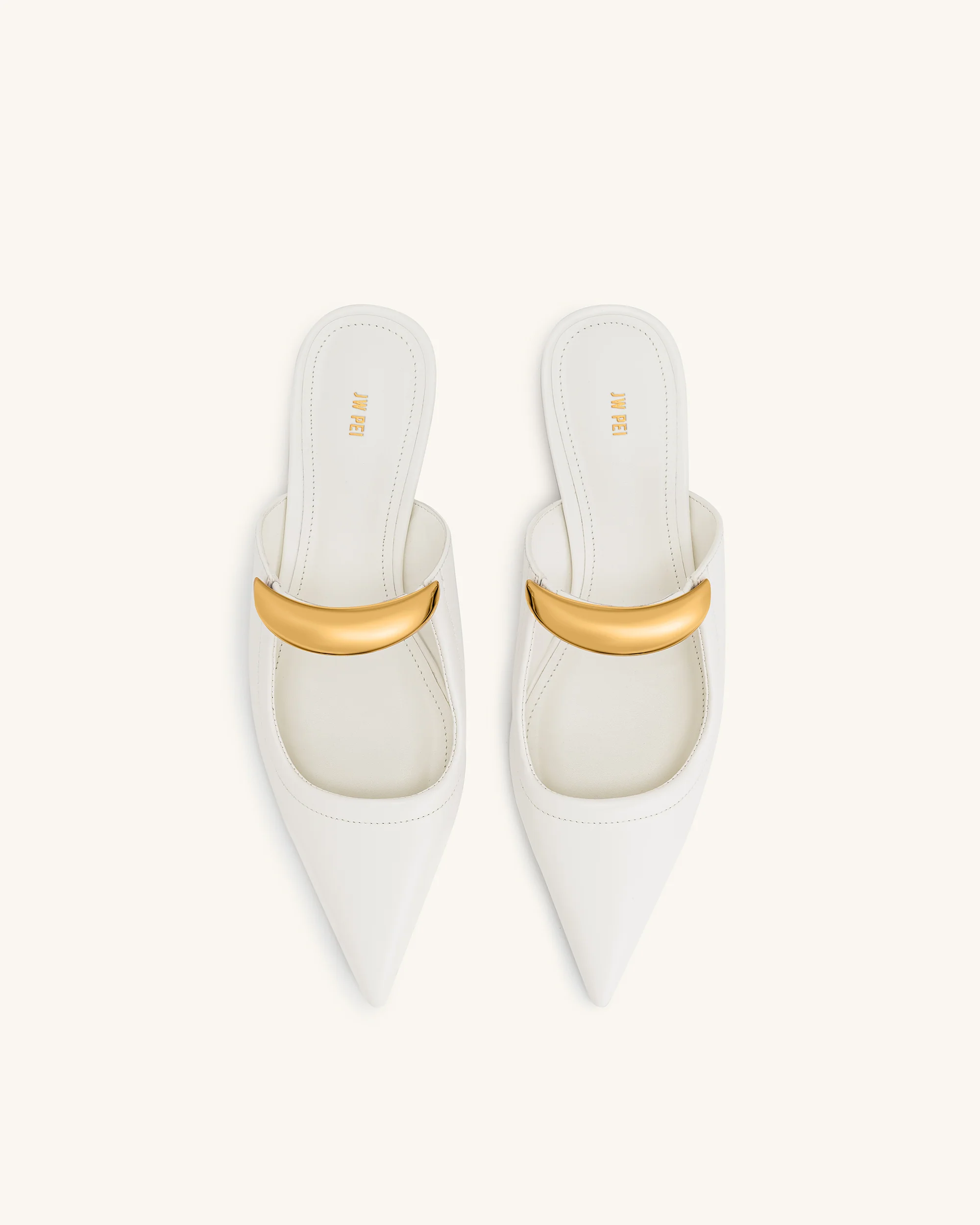 Helena Pierced Mules - White - Image 3