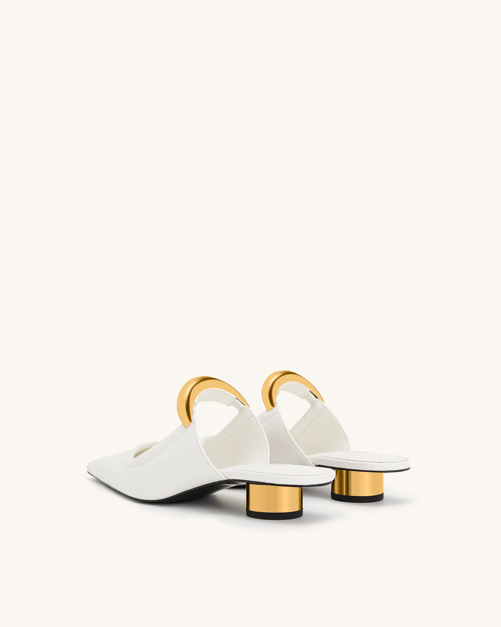 Helena Pierced Mules - White - Image 4