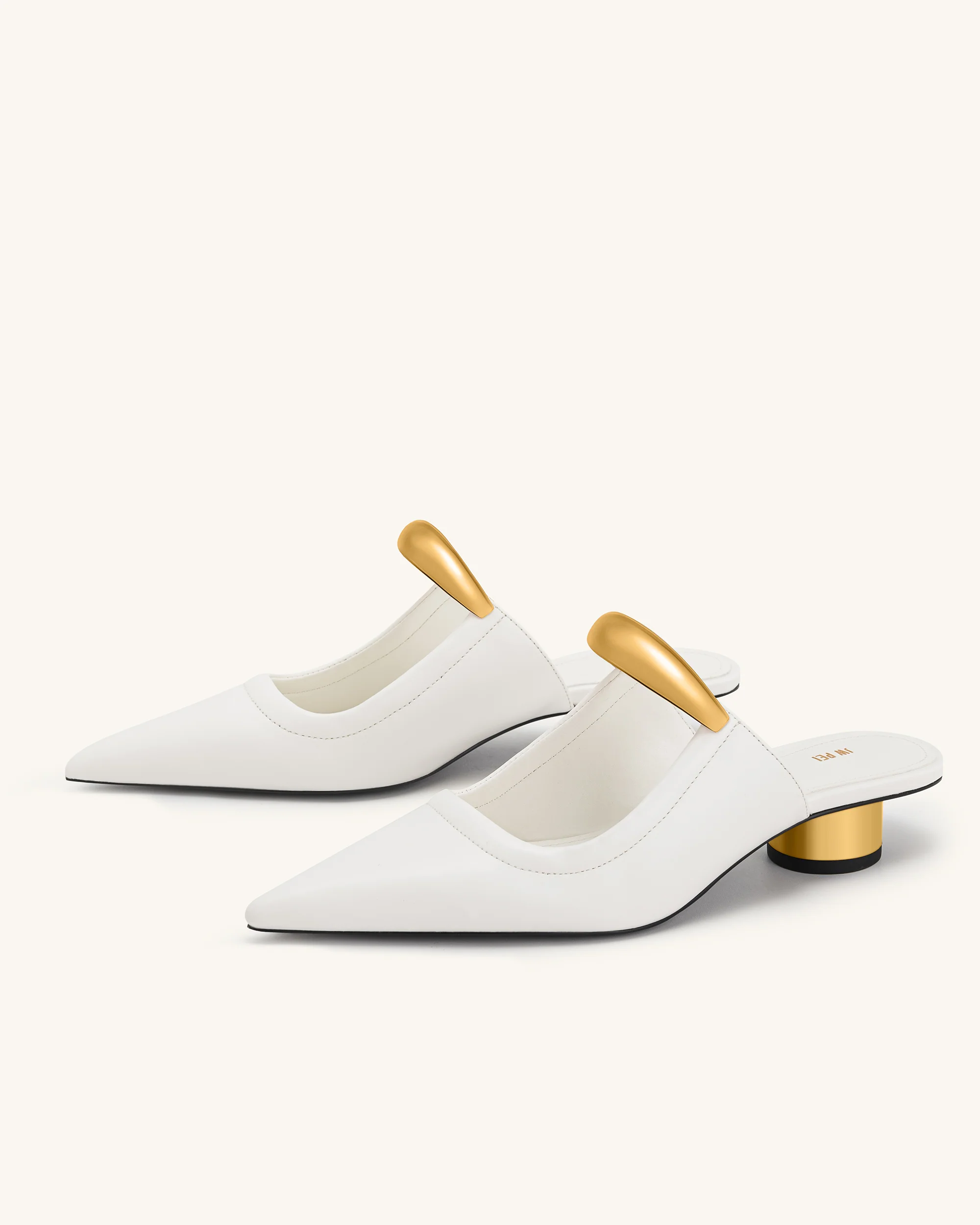 Helena Pierced Mules - White - Image 6