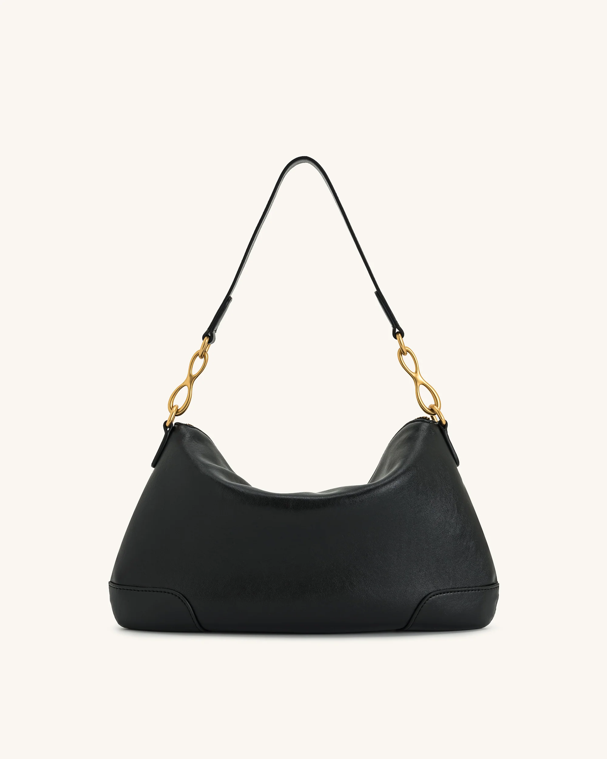Jayla Metal Pendant Embellished  Shoulder Bag - Black - Image 3