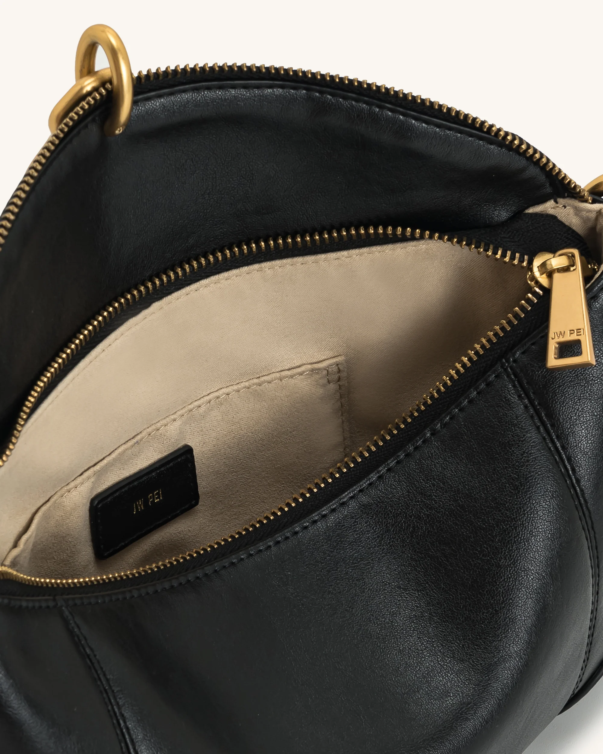 Jayla Metal Pendant Embellished  Shoulder Bag - Black - Image 4