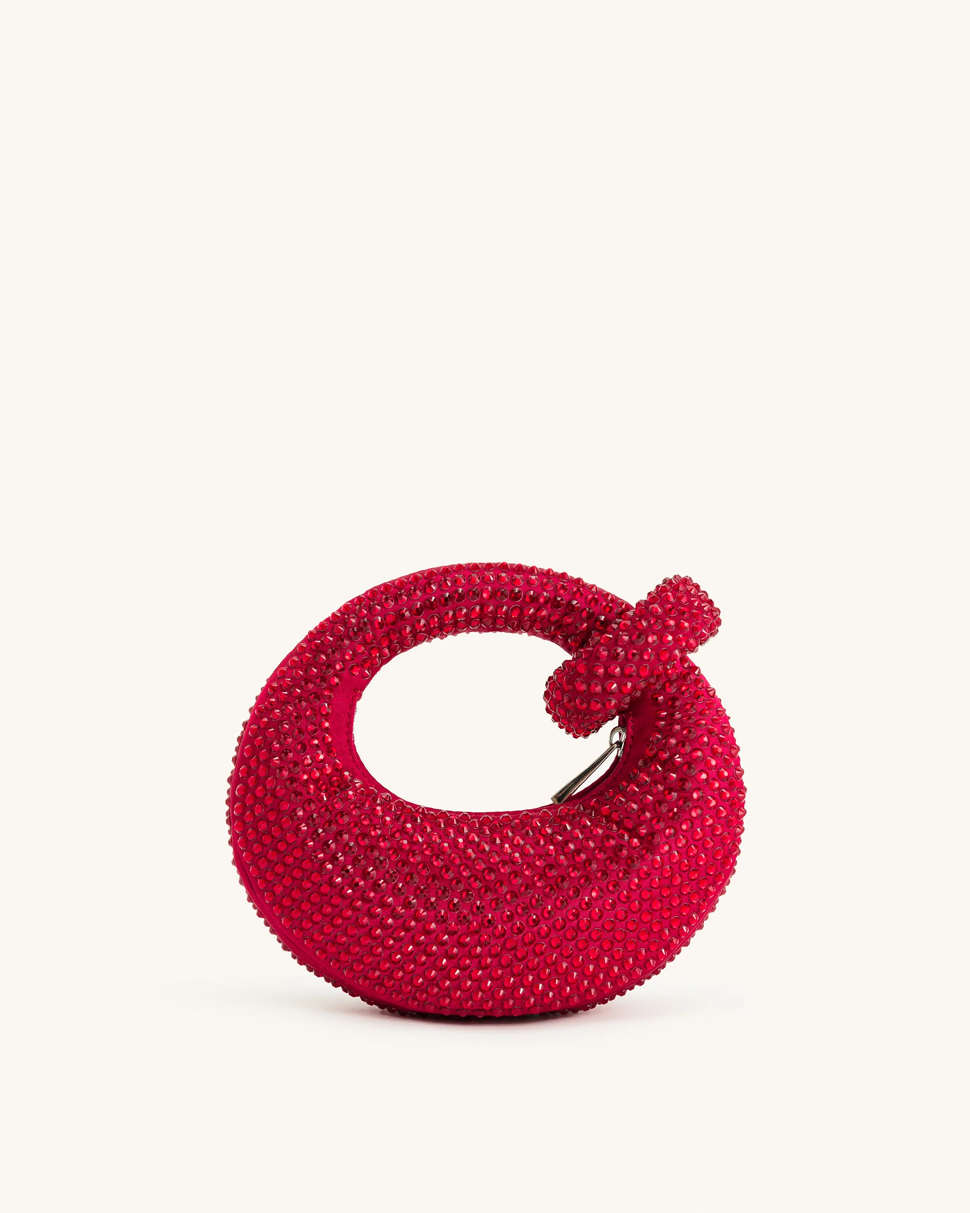 Abacus Artificial Crystal Mini Top Handle Bag - Red - Image 4