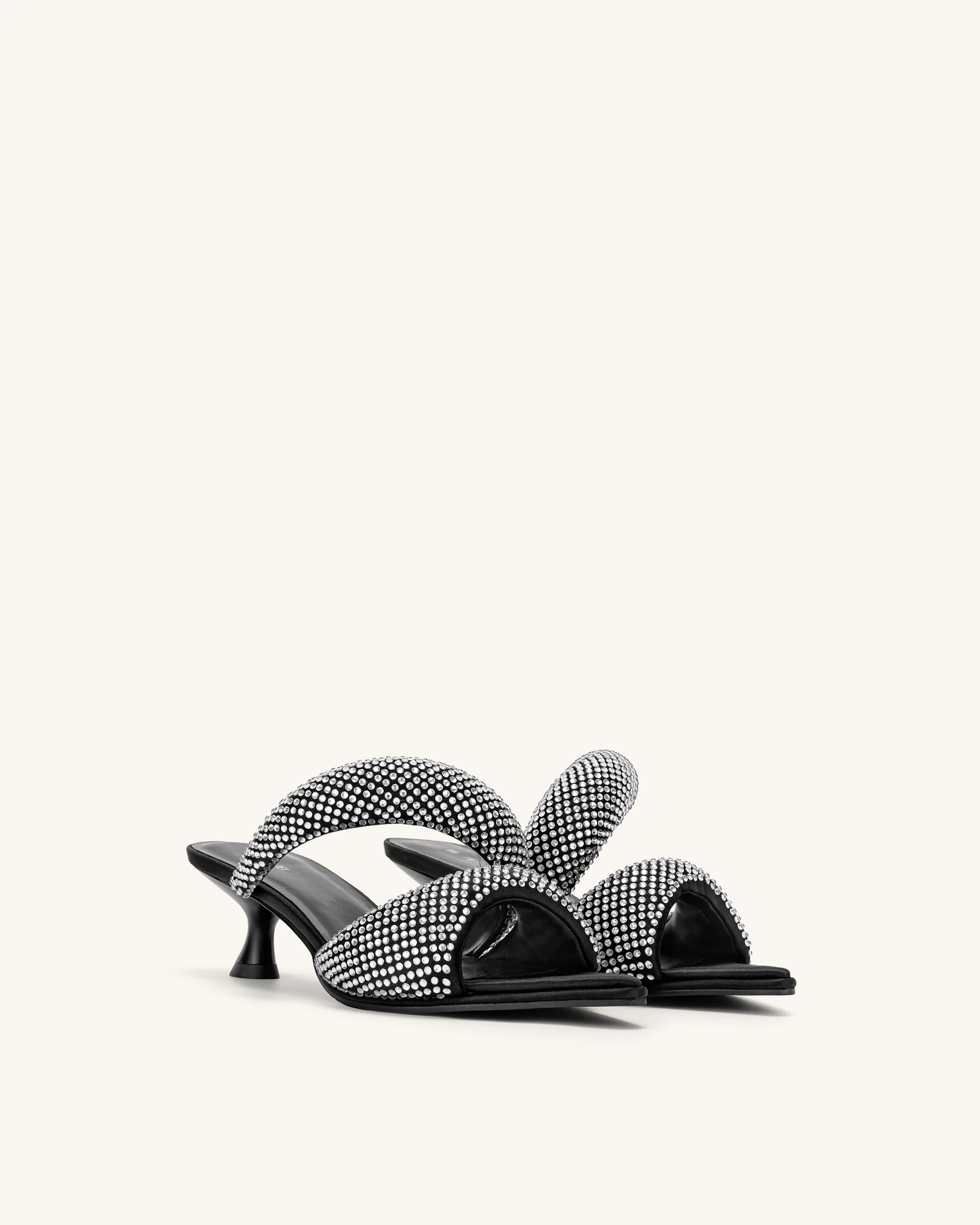 Sara Mule Artificial Crystal - Black - Image 3