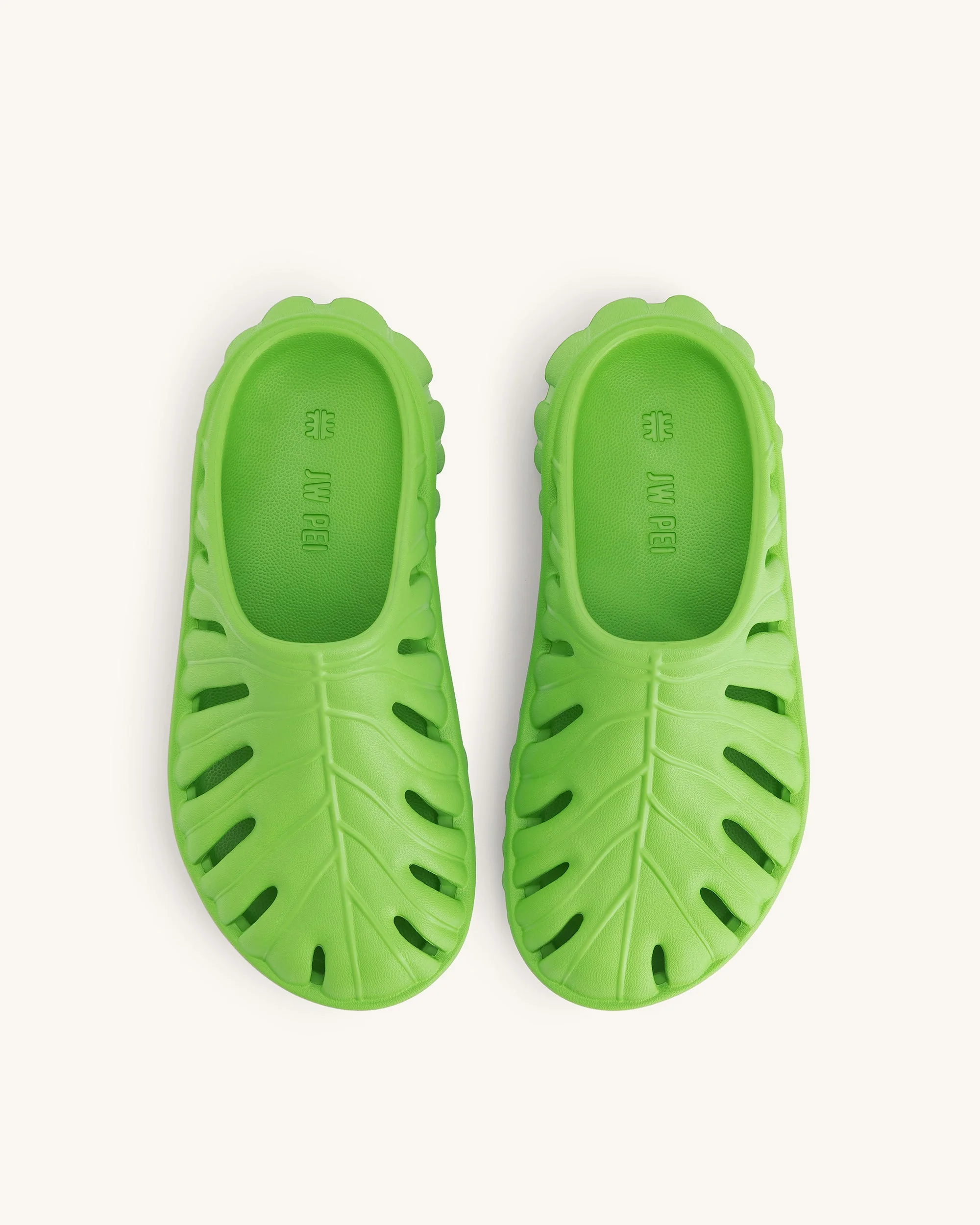 Tara Leaf Platform Clog - Neon Green - Image 3