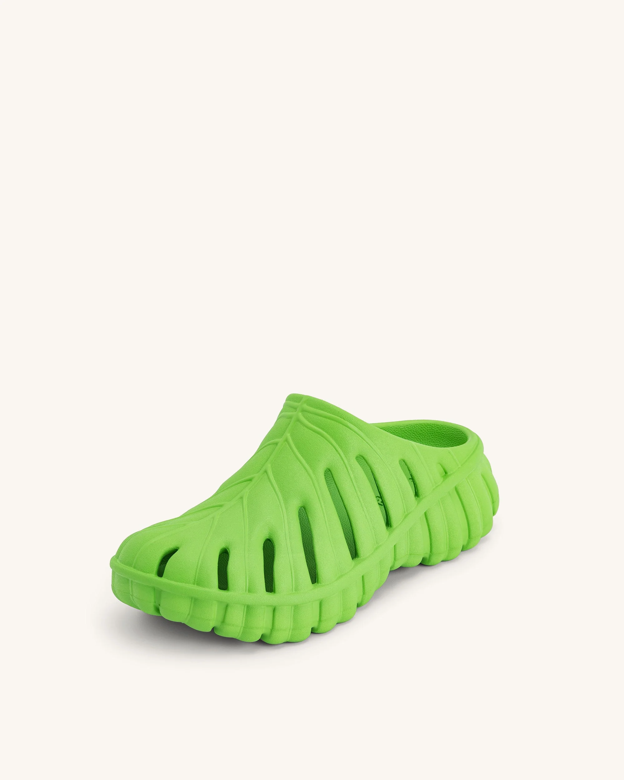Tara Leaf Platform Clog - Neon Green - Image 4