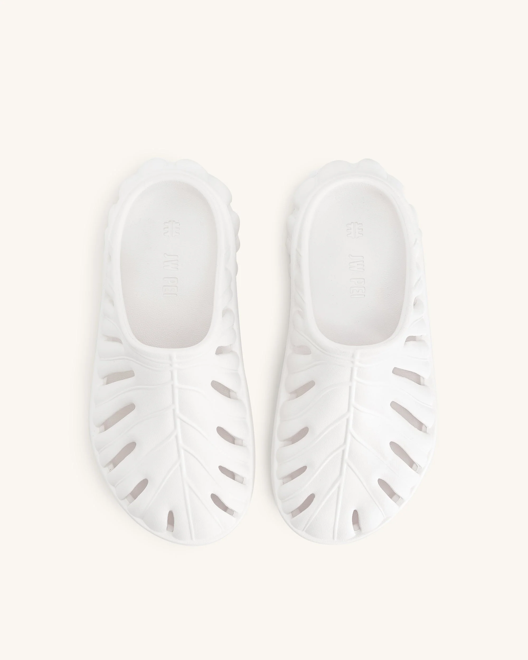 Tara Leaf Platform Clog - White - Image 3