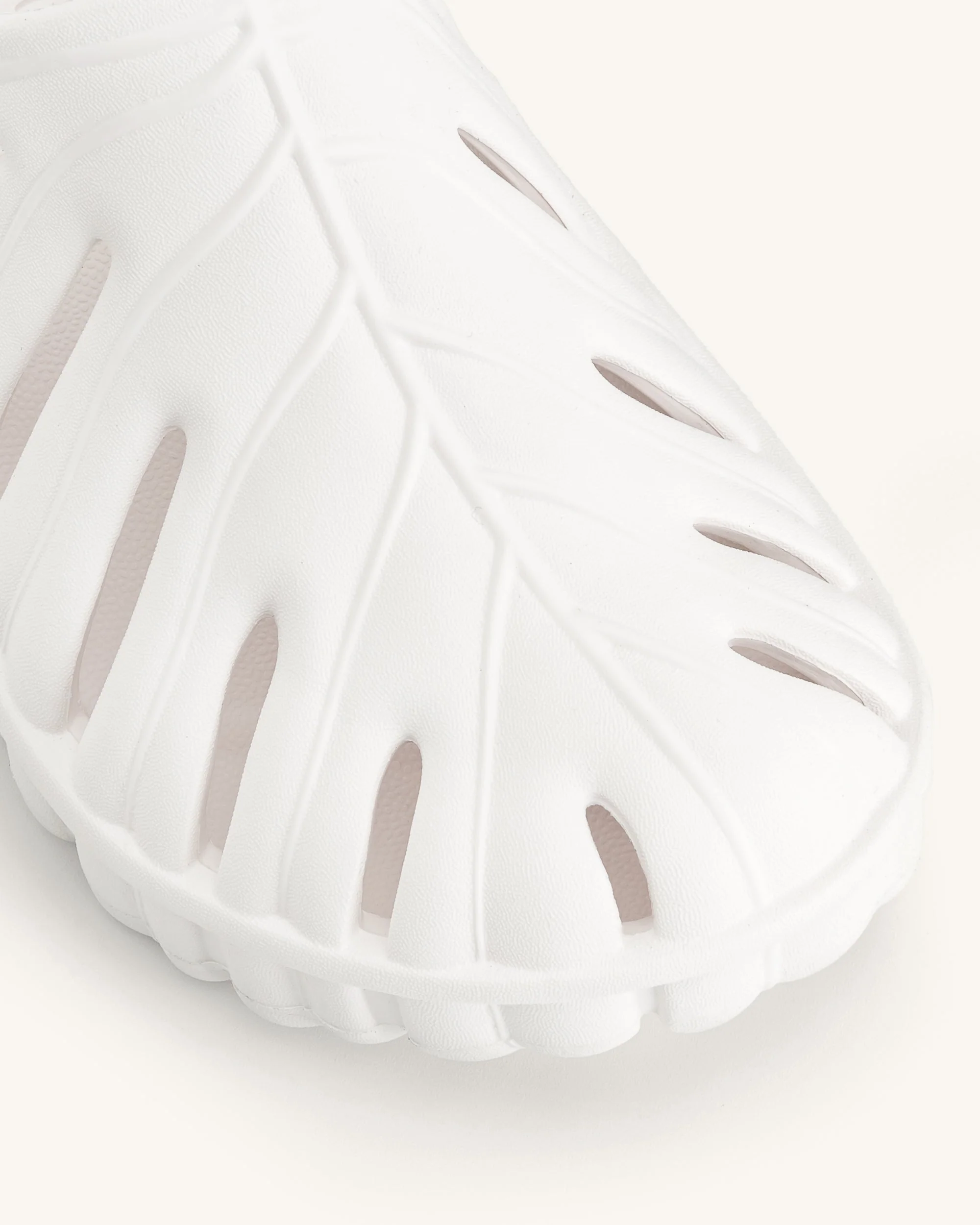 Tara Leaf Platform Clog - White - Image 5