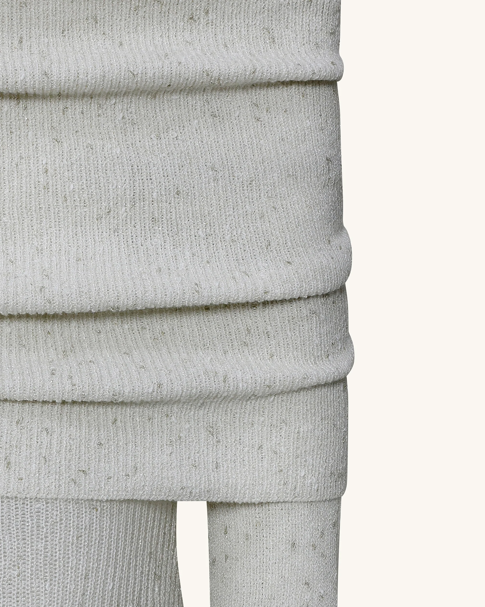 Knit Off-Shoulder Maxi Dress - Cream - Image 7