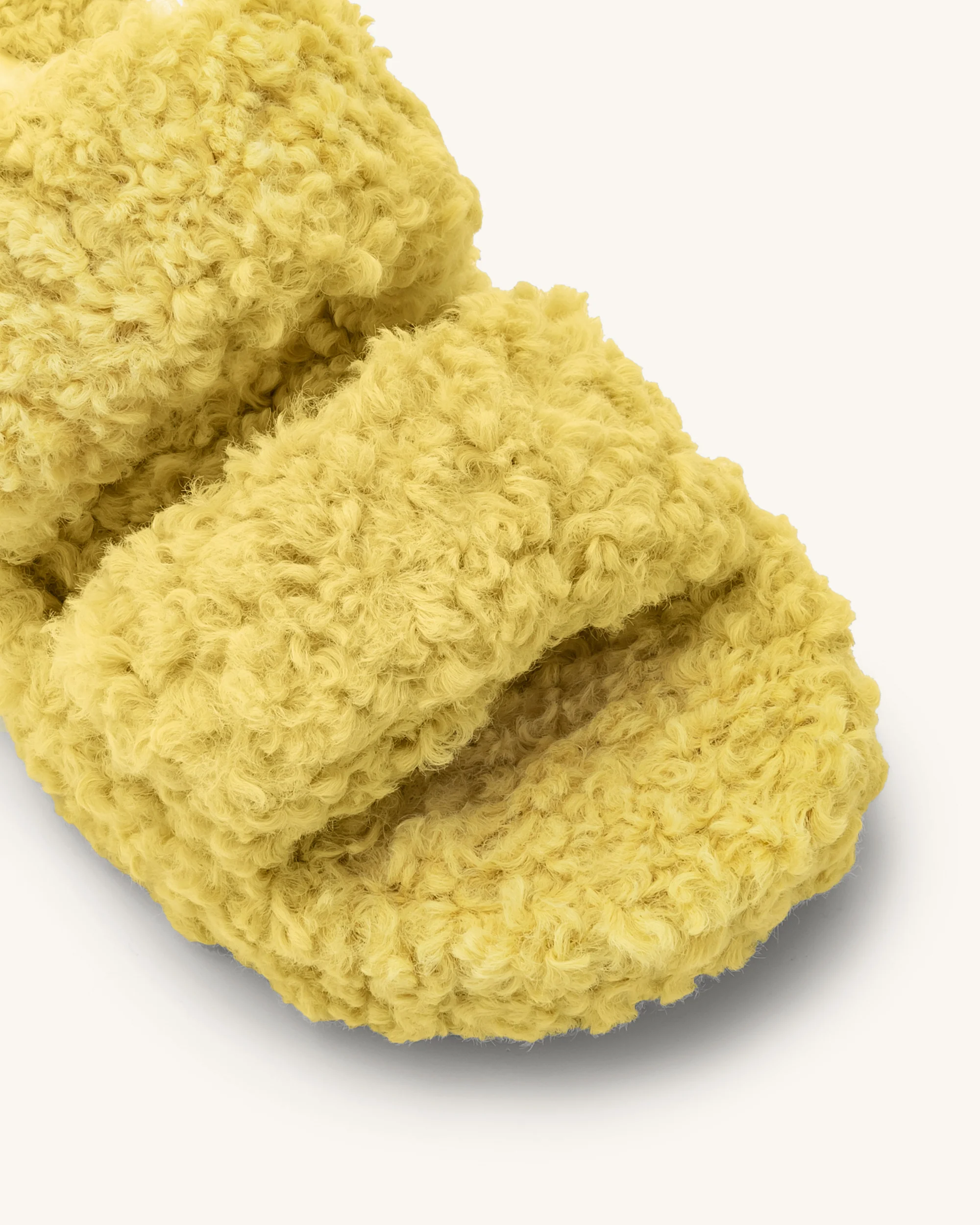 Lexi Faux Fur Platform Sandal - Yellow - Image 5