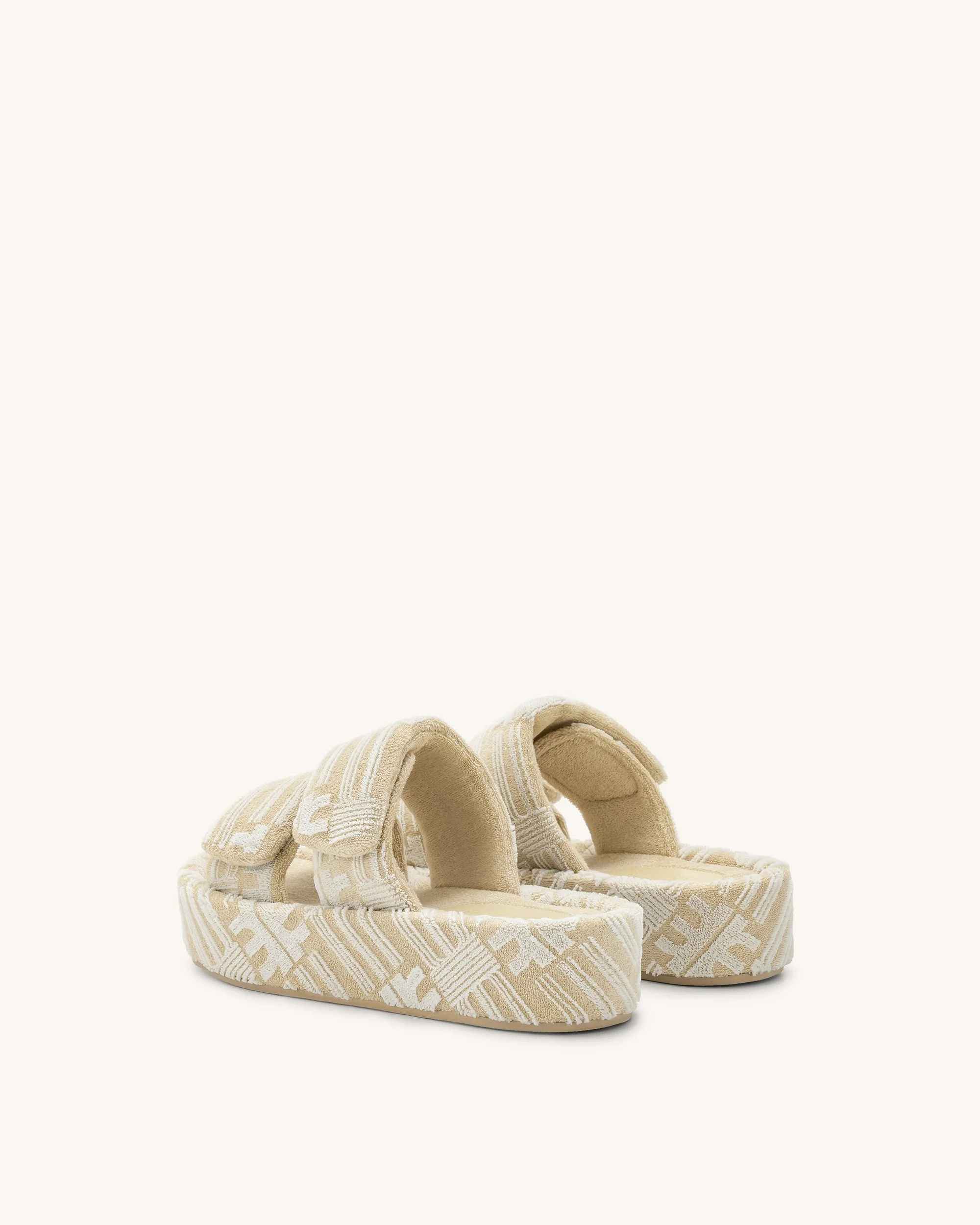 Lexi Terry Slide Sandal - OatMilk - Image 4