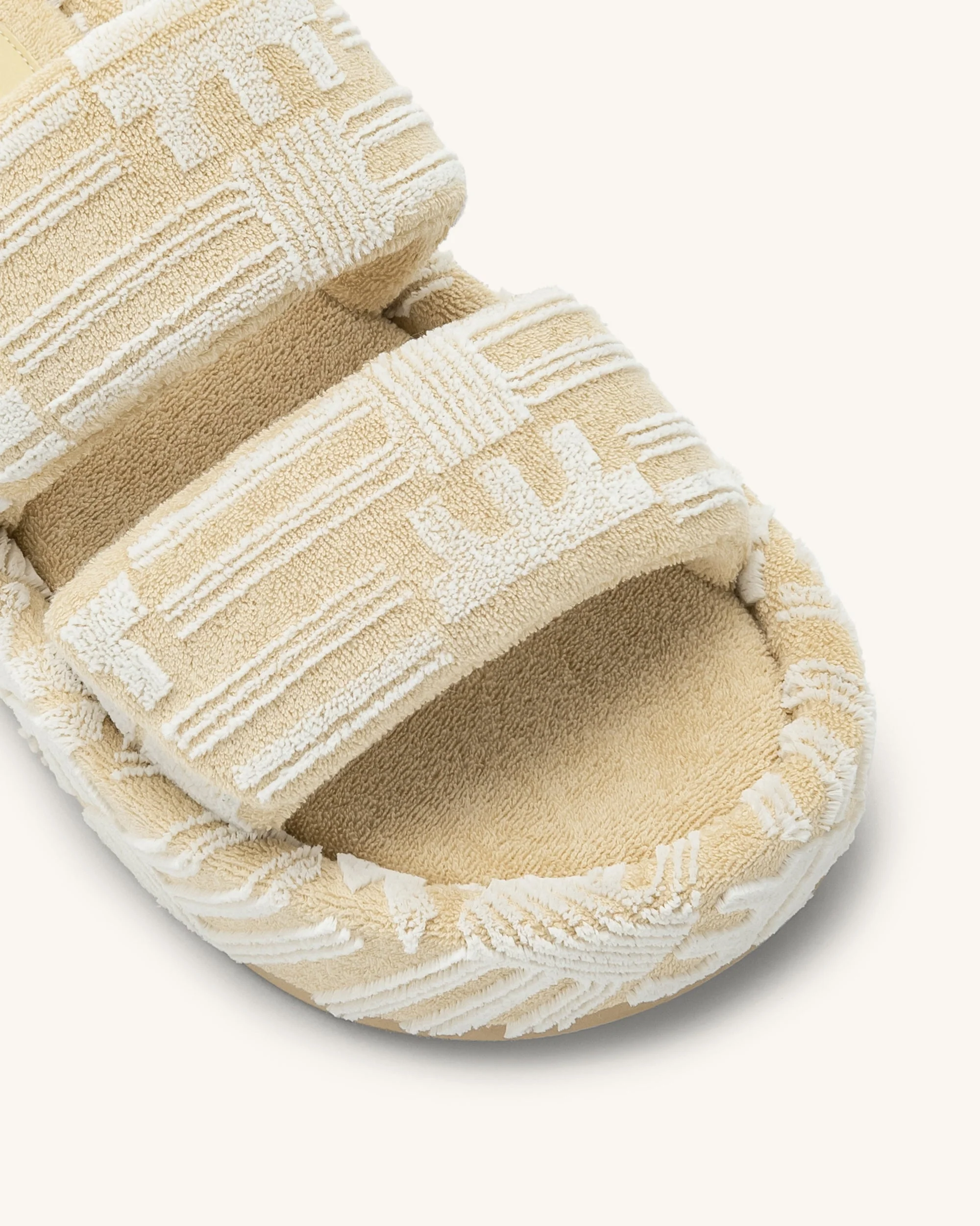 Lexi Terry Slide Sandal - OatMilk - Image 5