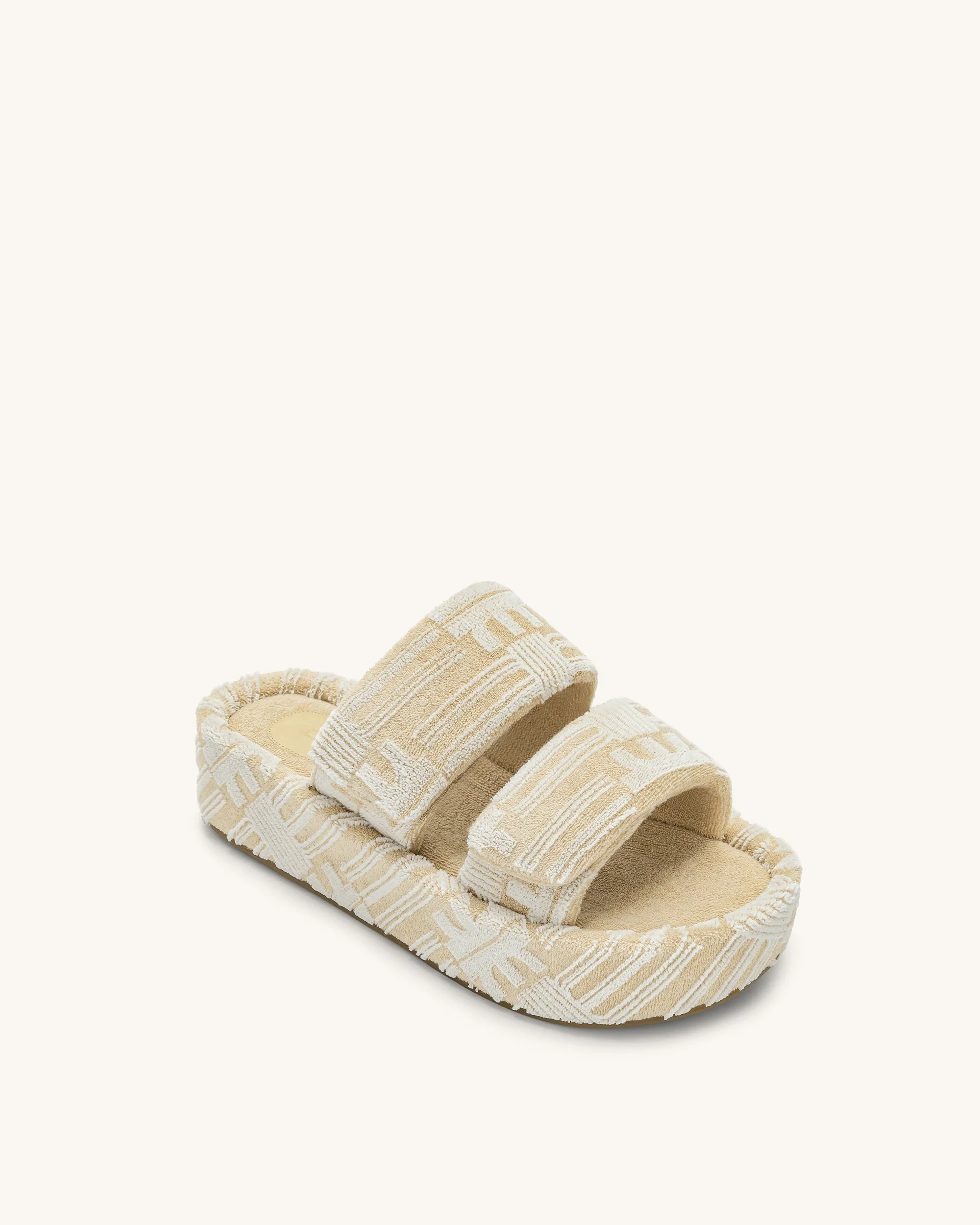 Lexi Terry Slide Sandal - OatMilk - Image 6