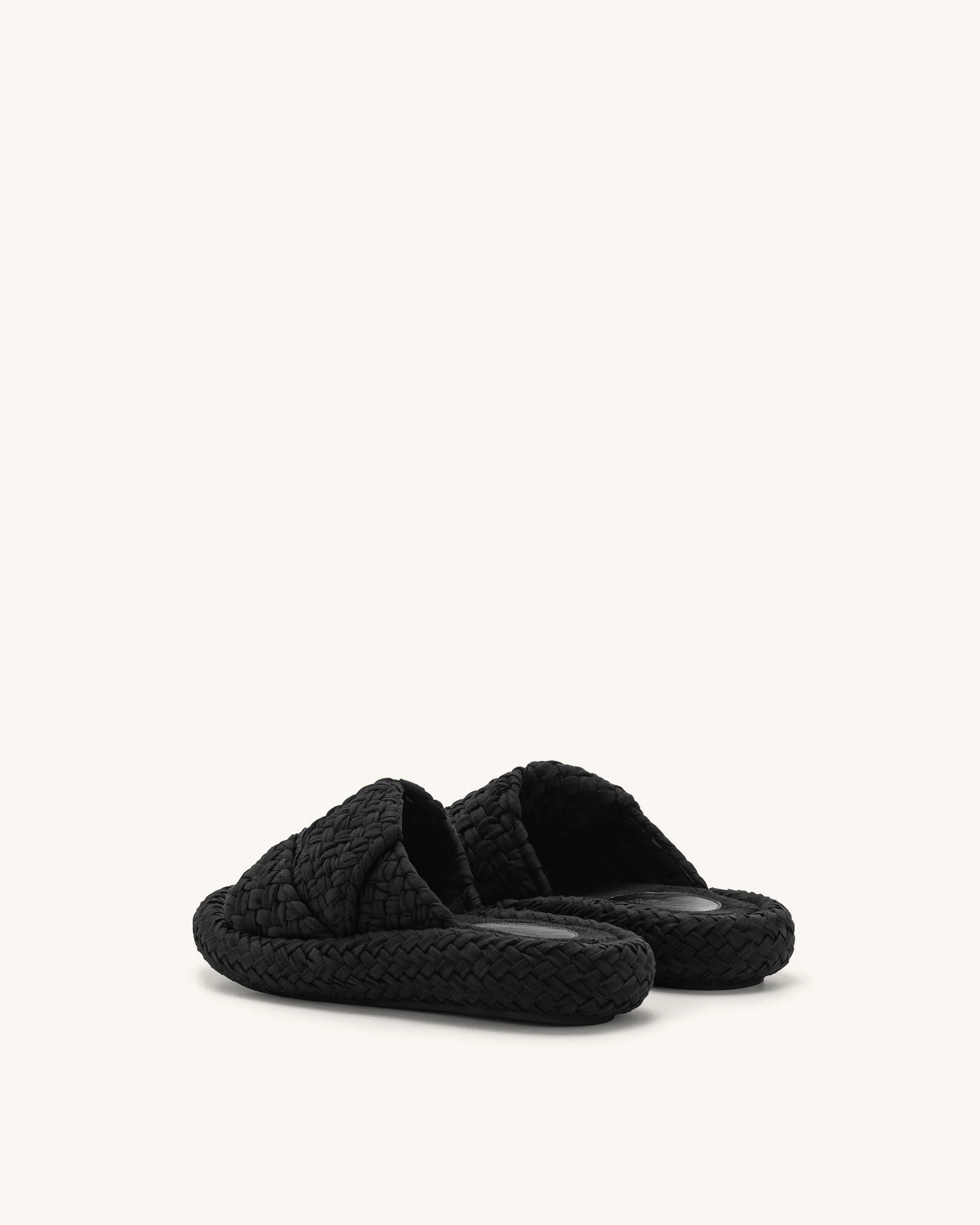 Lilah Woven Platform Sandal - Black - Image 4