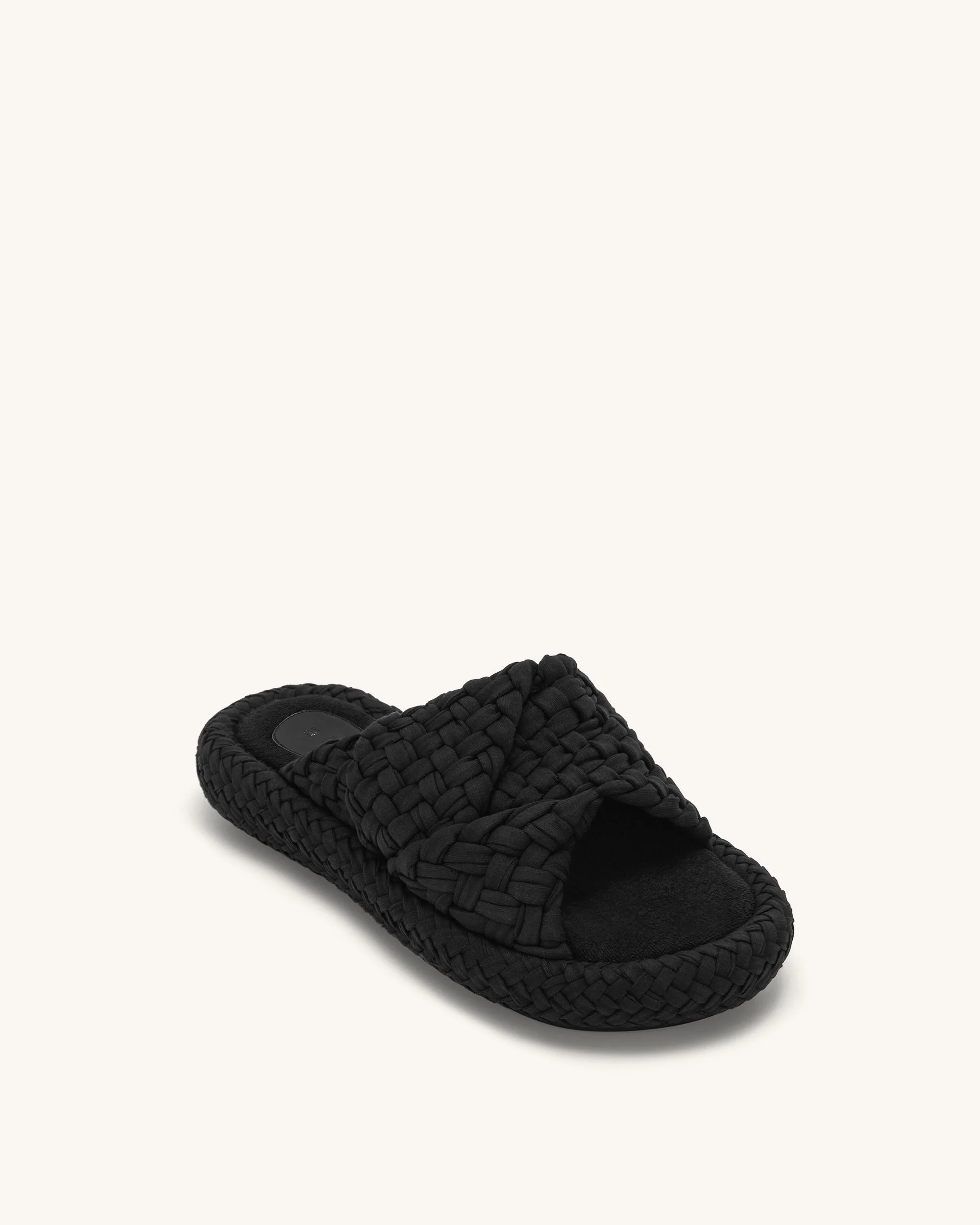 Lilah Woven Platform Sandal - Black - Image 5