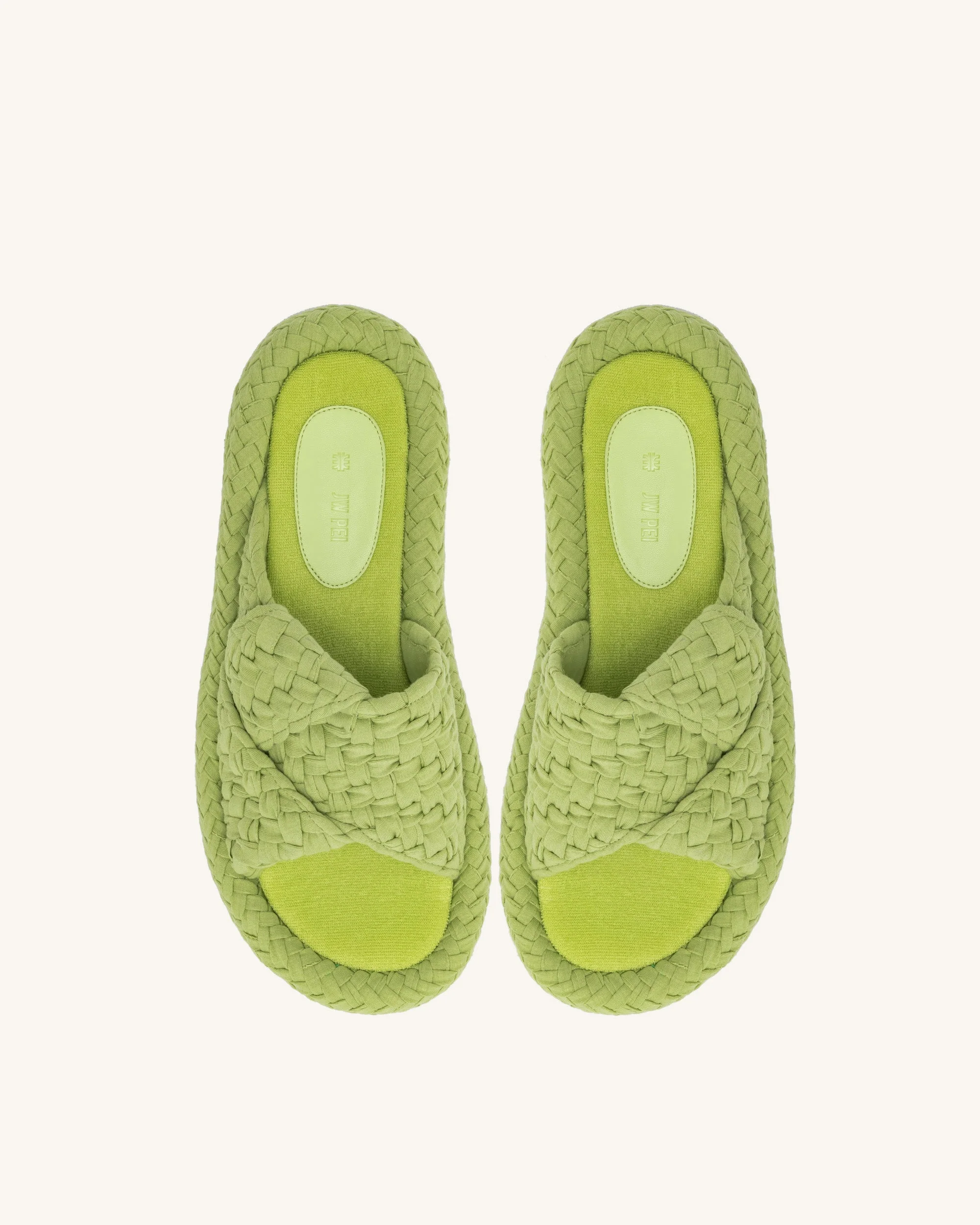 Lilah Woven Platform Sandal - Lime Green - Image 3