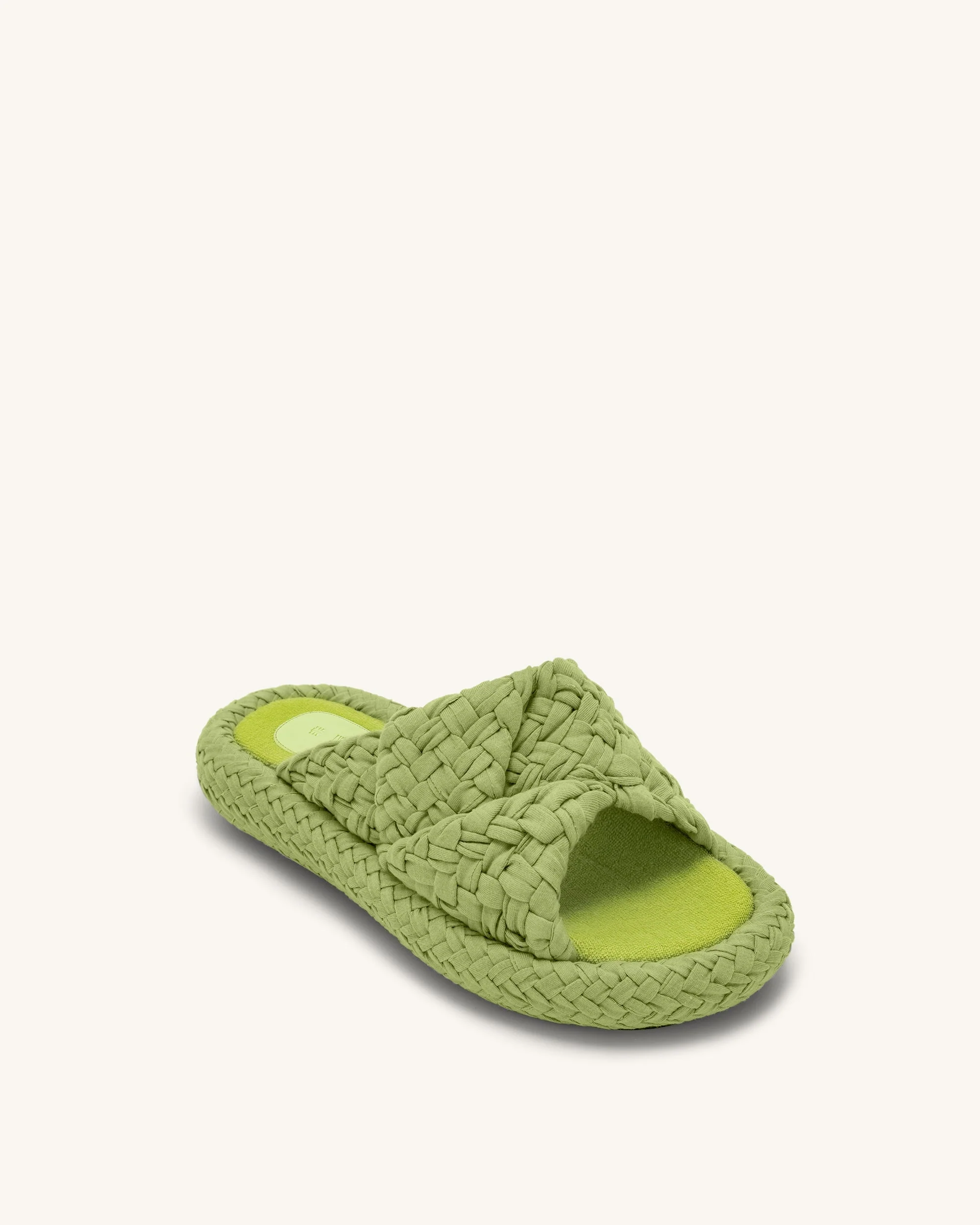 Lilah Woven Platform Sandal - Lime Green - Image 5
