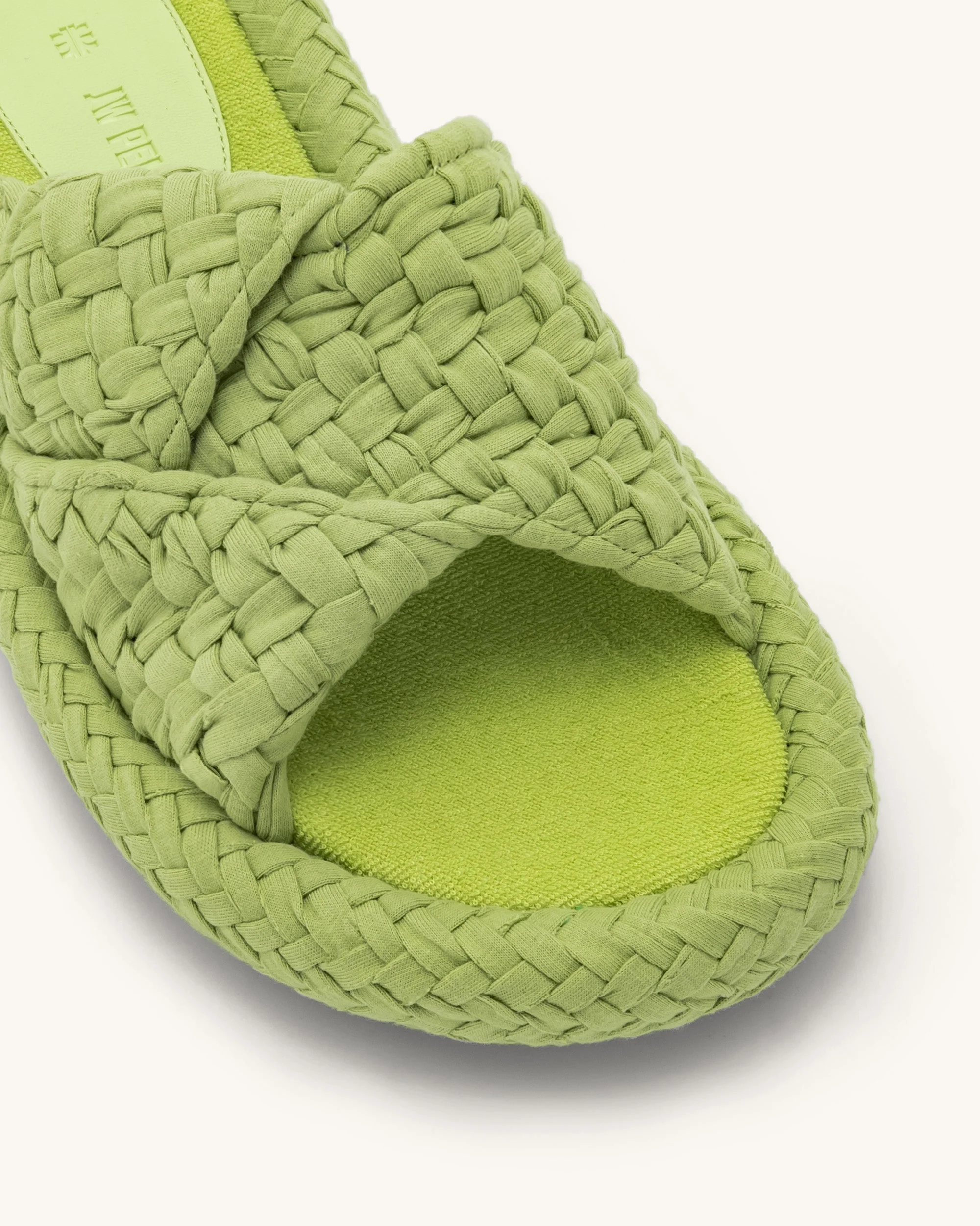 Lilah Woven Platform Sandal - Lime Green - Image 6