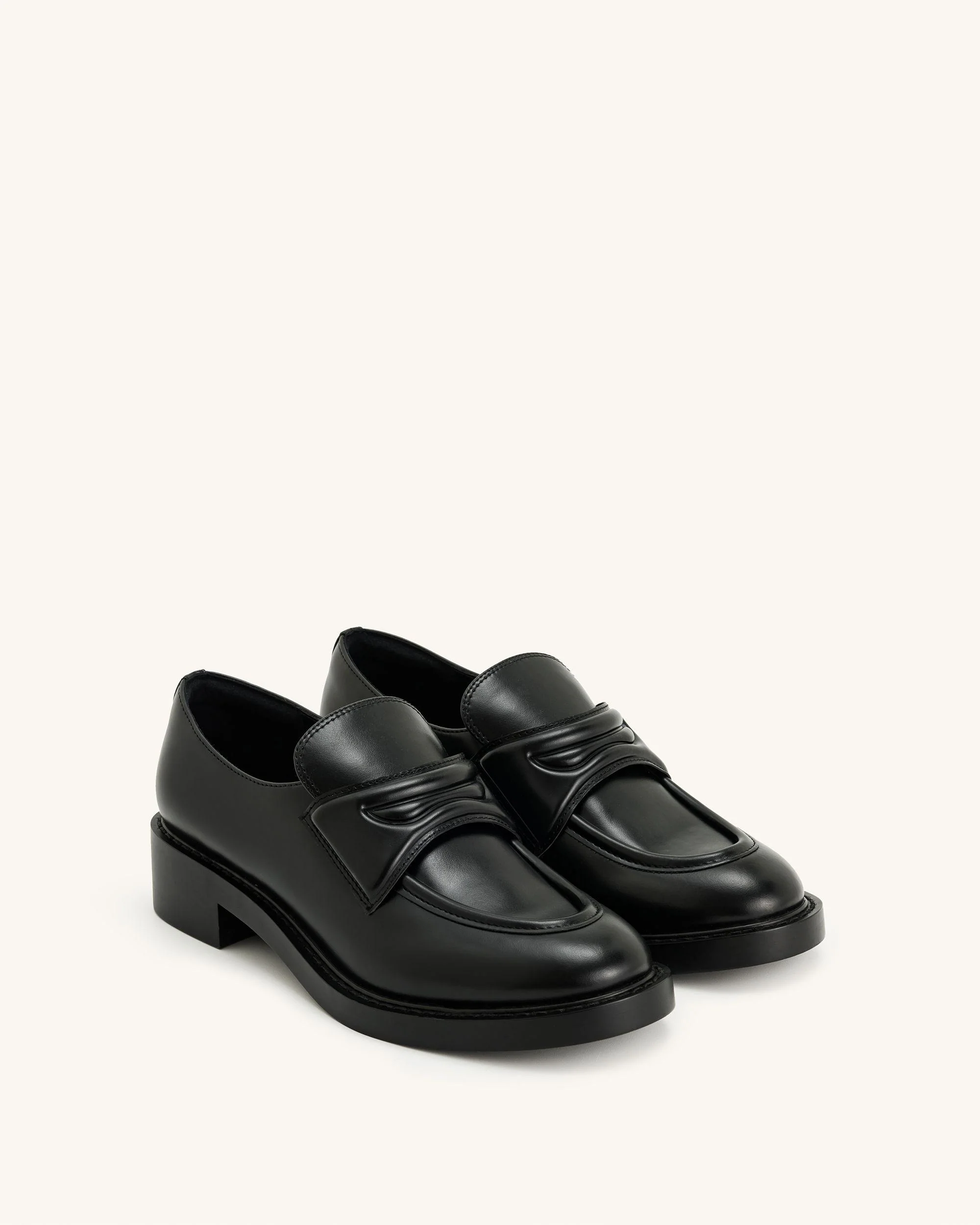 Micah Chunky Loafer - Black - Image 3