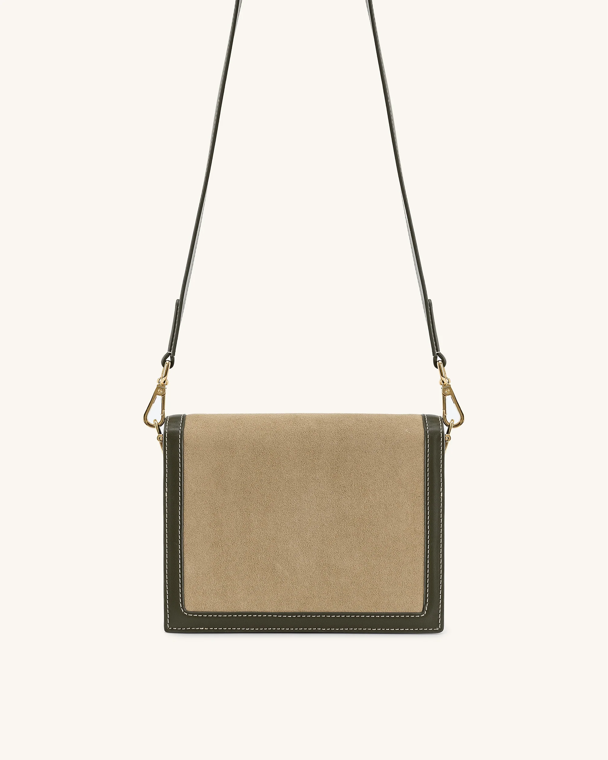 Mini Flap Faux Suede Crossbody - Green - Image 3